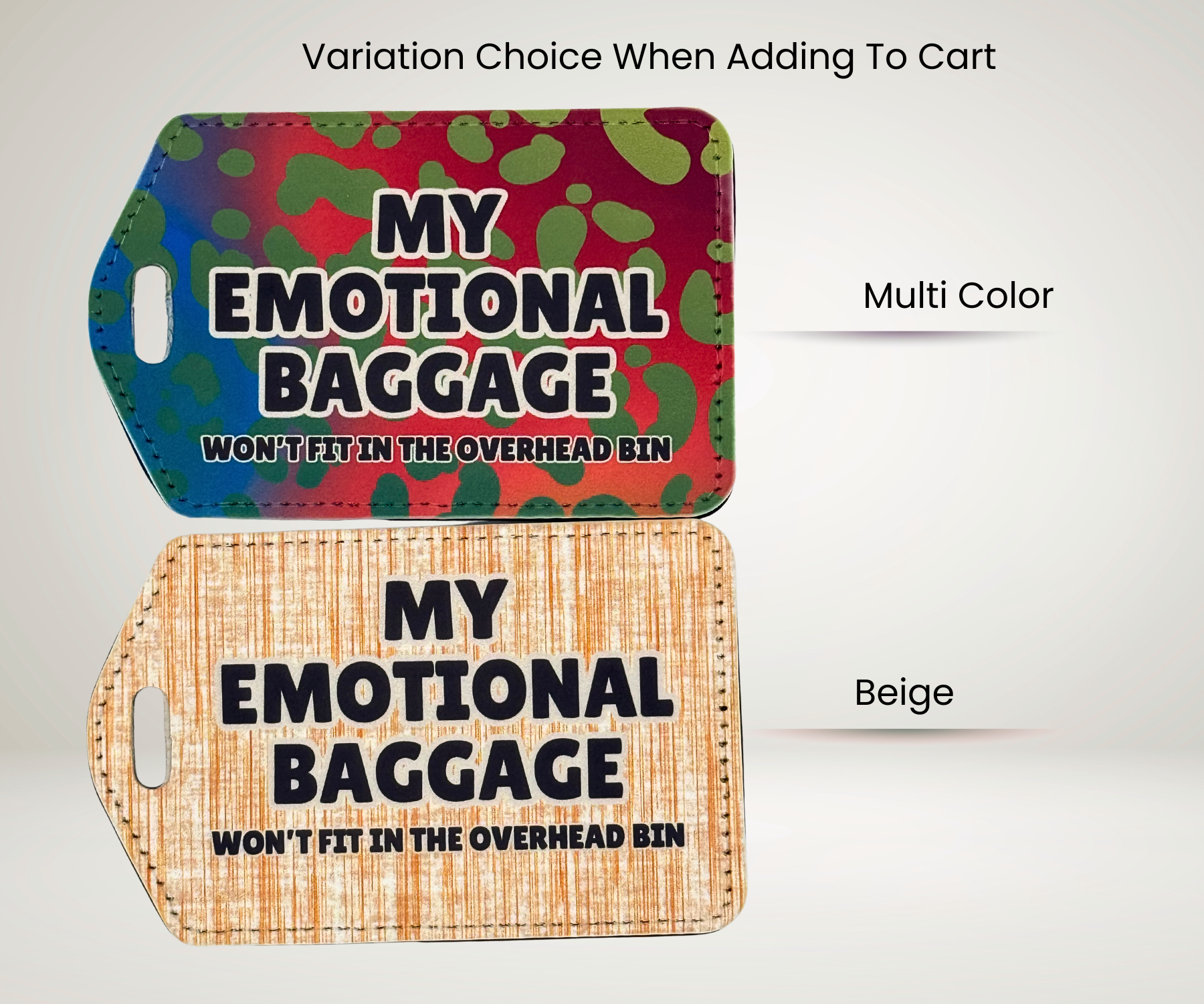 EMOTIONAL BAGGAGE LUGGAGE TAG Version 2