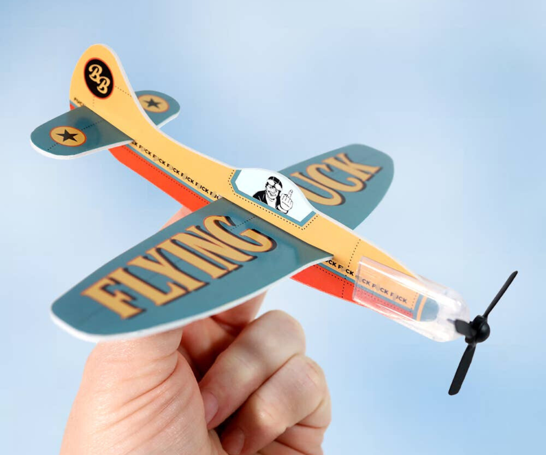 FLYING F*CK FOAM GLIDER  Novelty Toy Funny Gag Gift