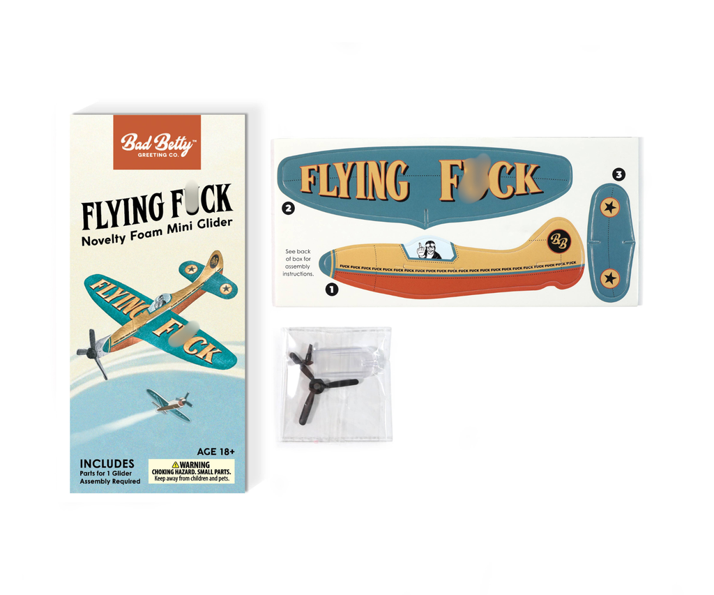 FLYING F*CK FOAM GLIDER  Novelty Toy Funny Gag Gift