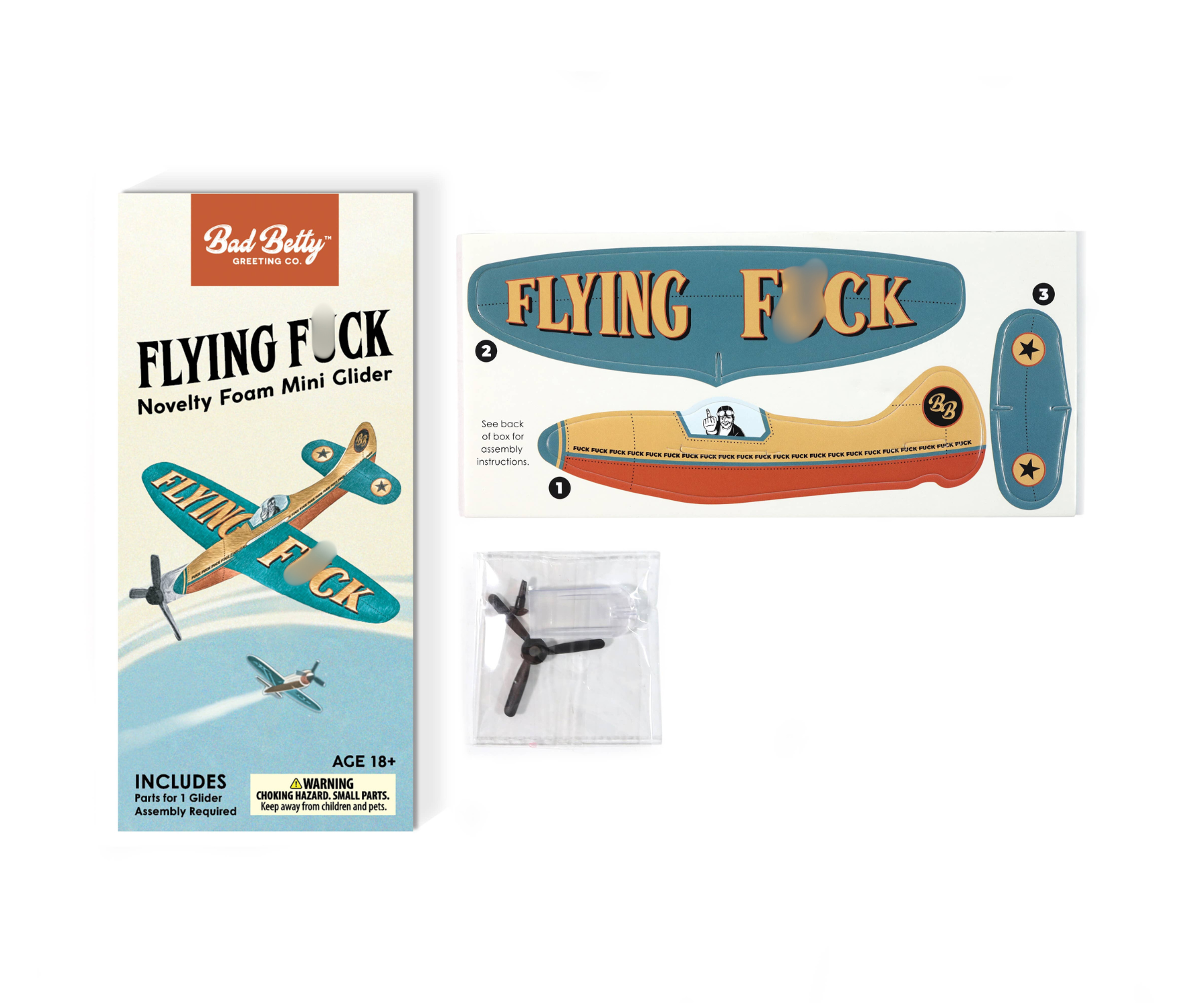 FLYING F*CK FOAM GLIDER  Novelty Toy Funny Gag Gift