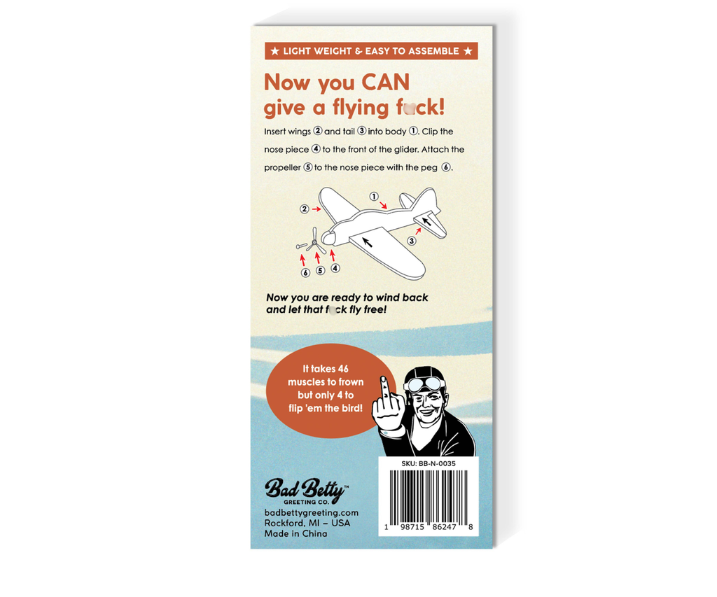 FLYING F*CK FOAM GLIDER  Novelty Toy Funny Gag Gift
