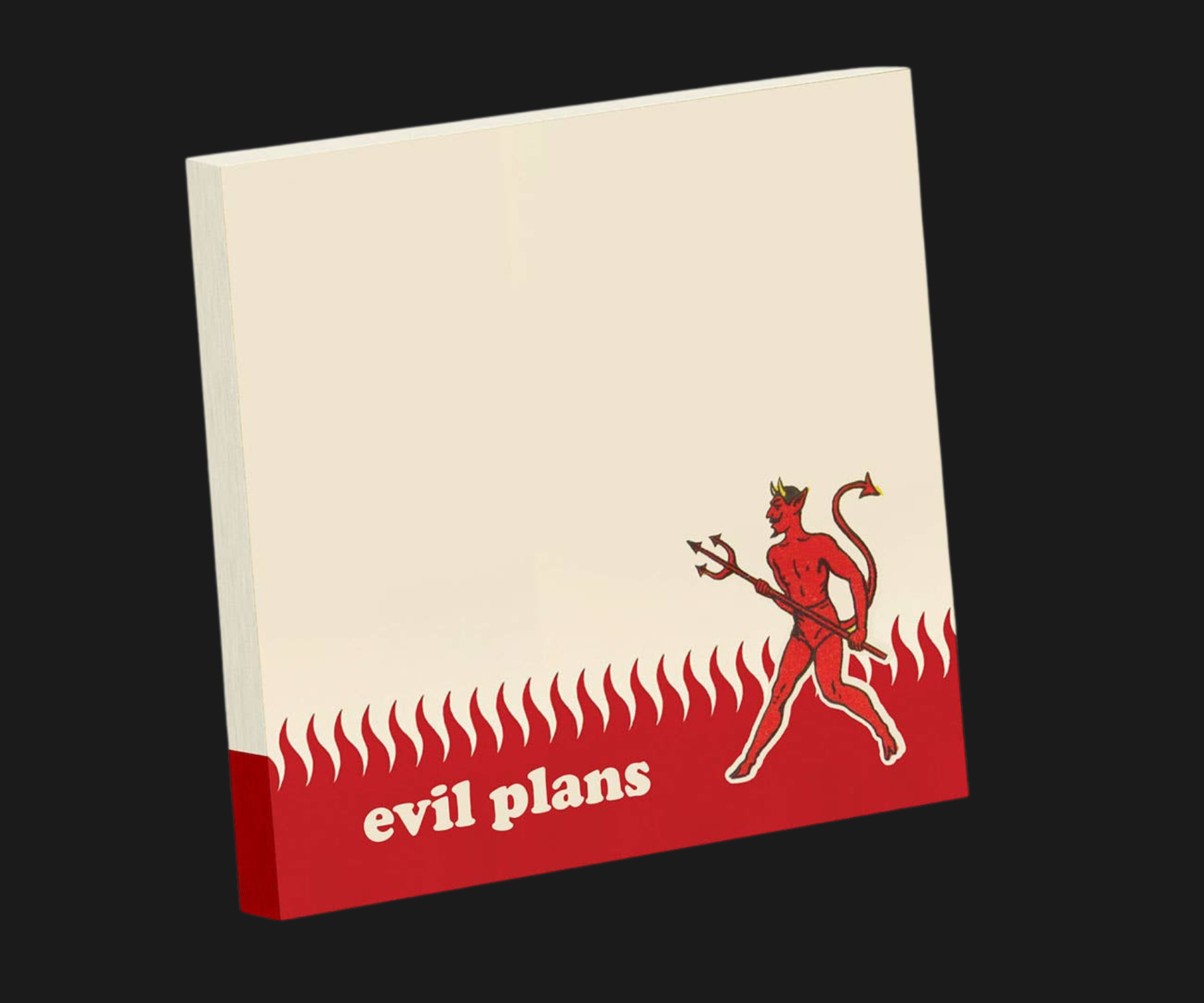 EVIL PLANS FUNNY SARCASTIC STICKY NOTE PAD