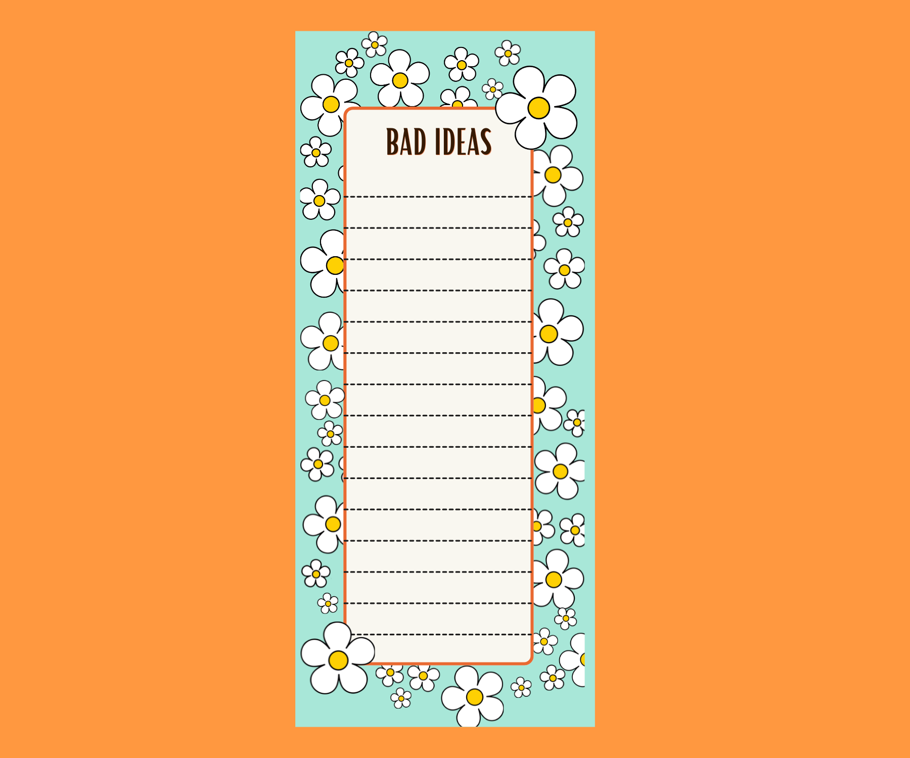 BAD IDEAS FUNNY MAGNETIC NOTEPAD