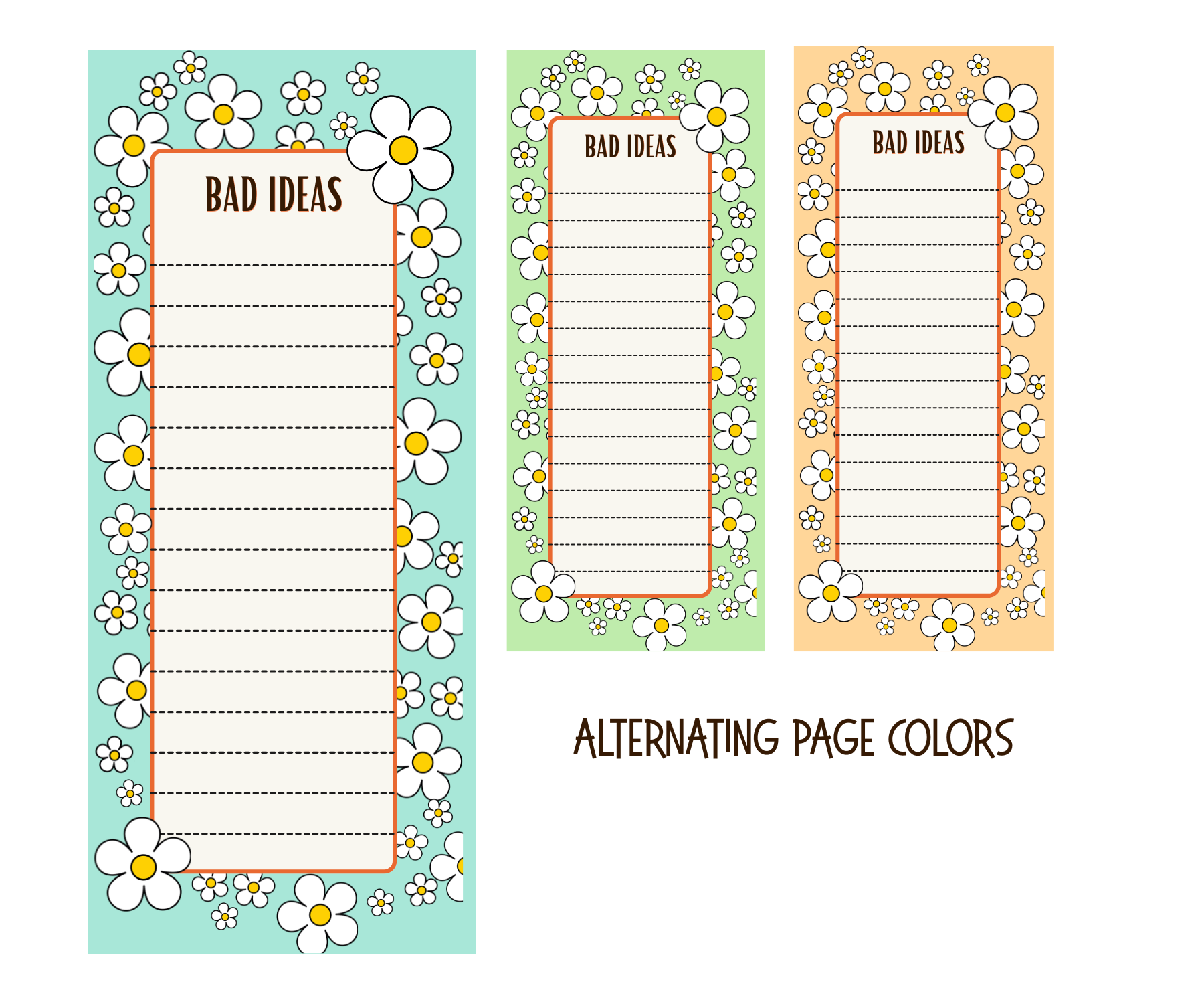 BAD IDEAS FUNNY MAGNETIC NOTEPAD