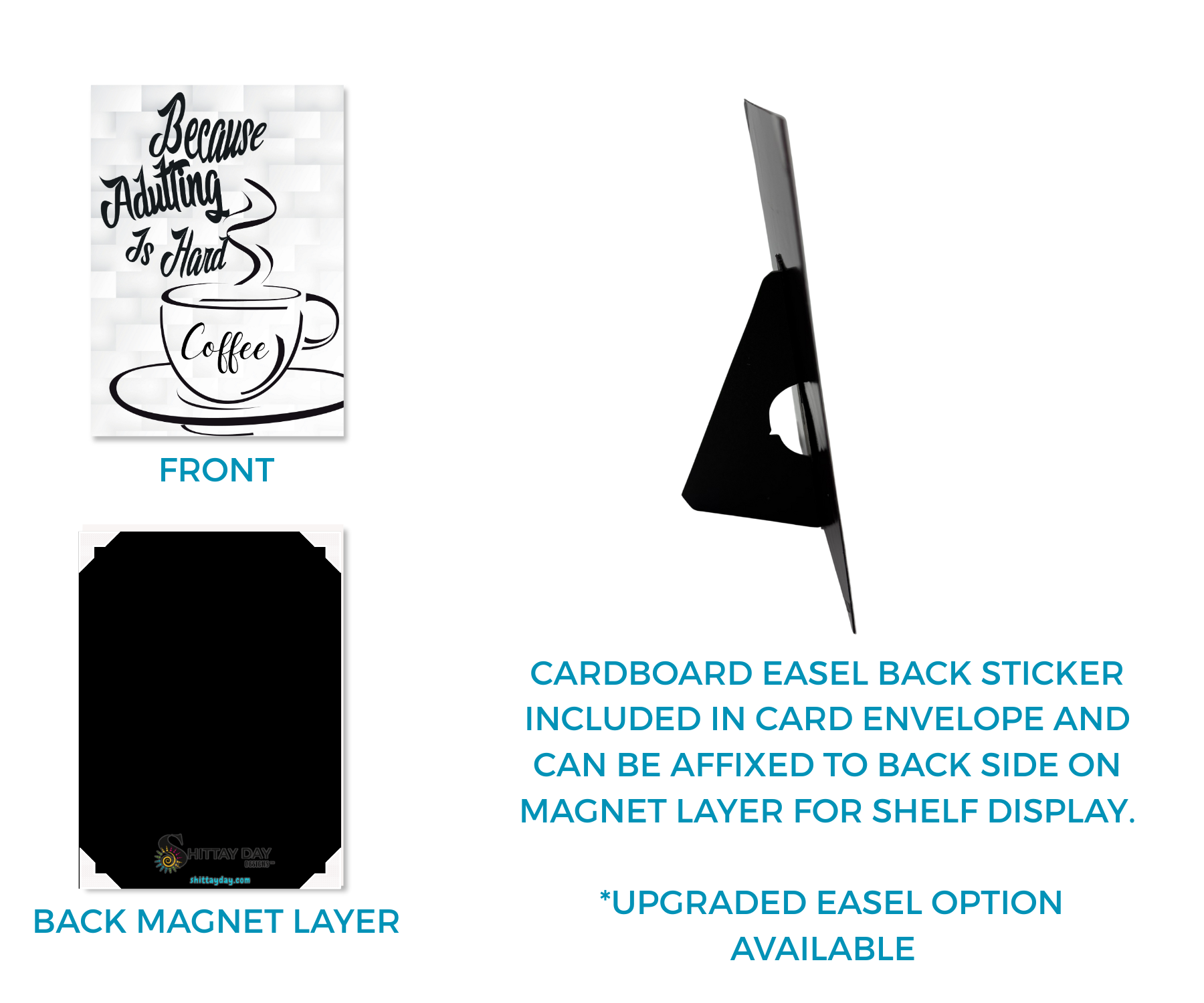 COFFEE-BECAUSE ADULTING IS HARD CARDSIGN GREETINGS