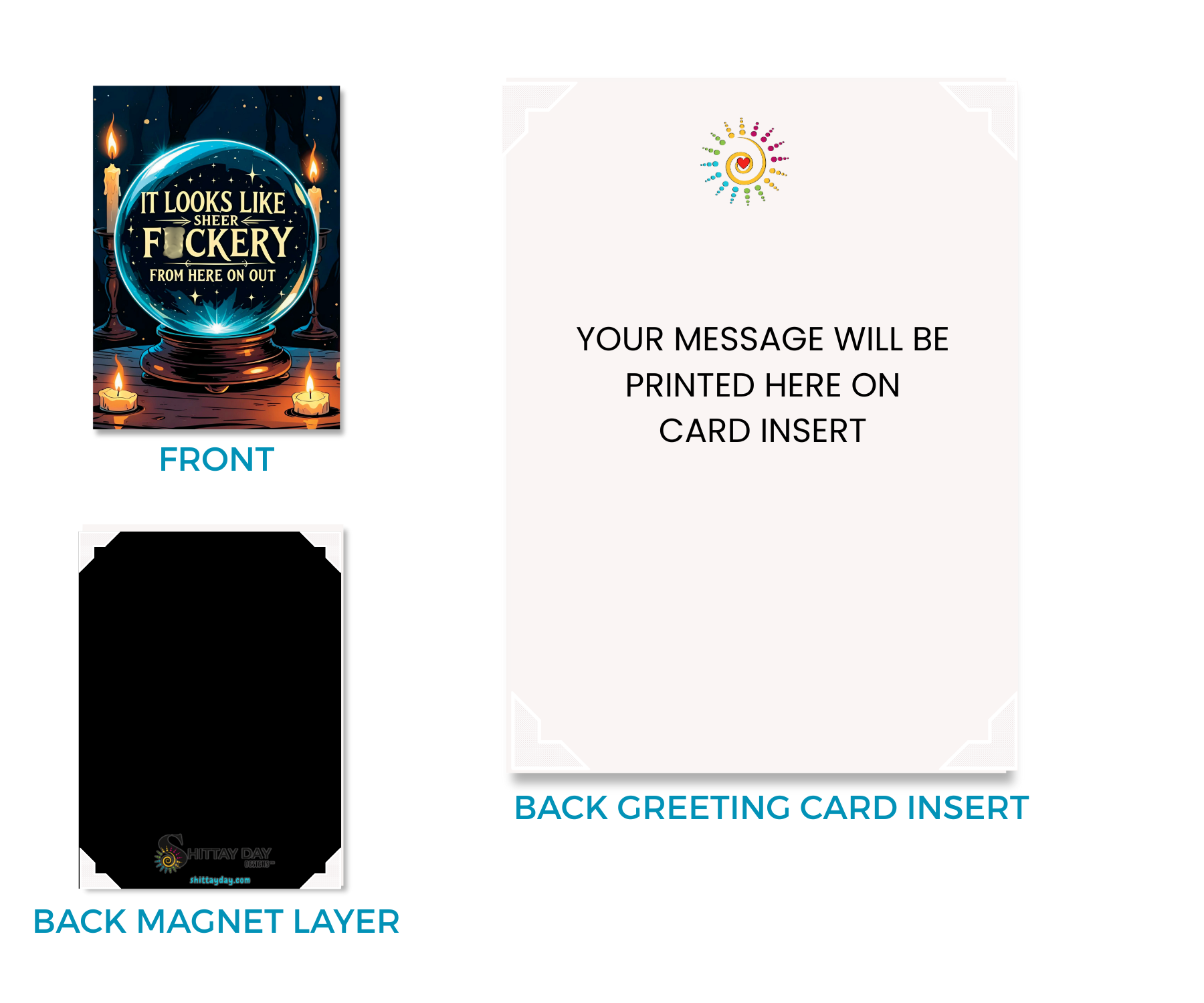 CRYSTAL BALL- SHEER F*CKERY FROM HERE CARDSIGN GREETINGS