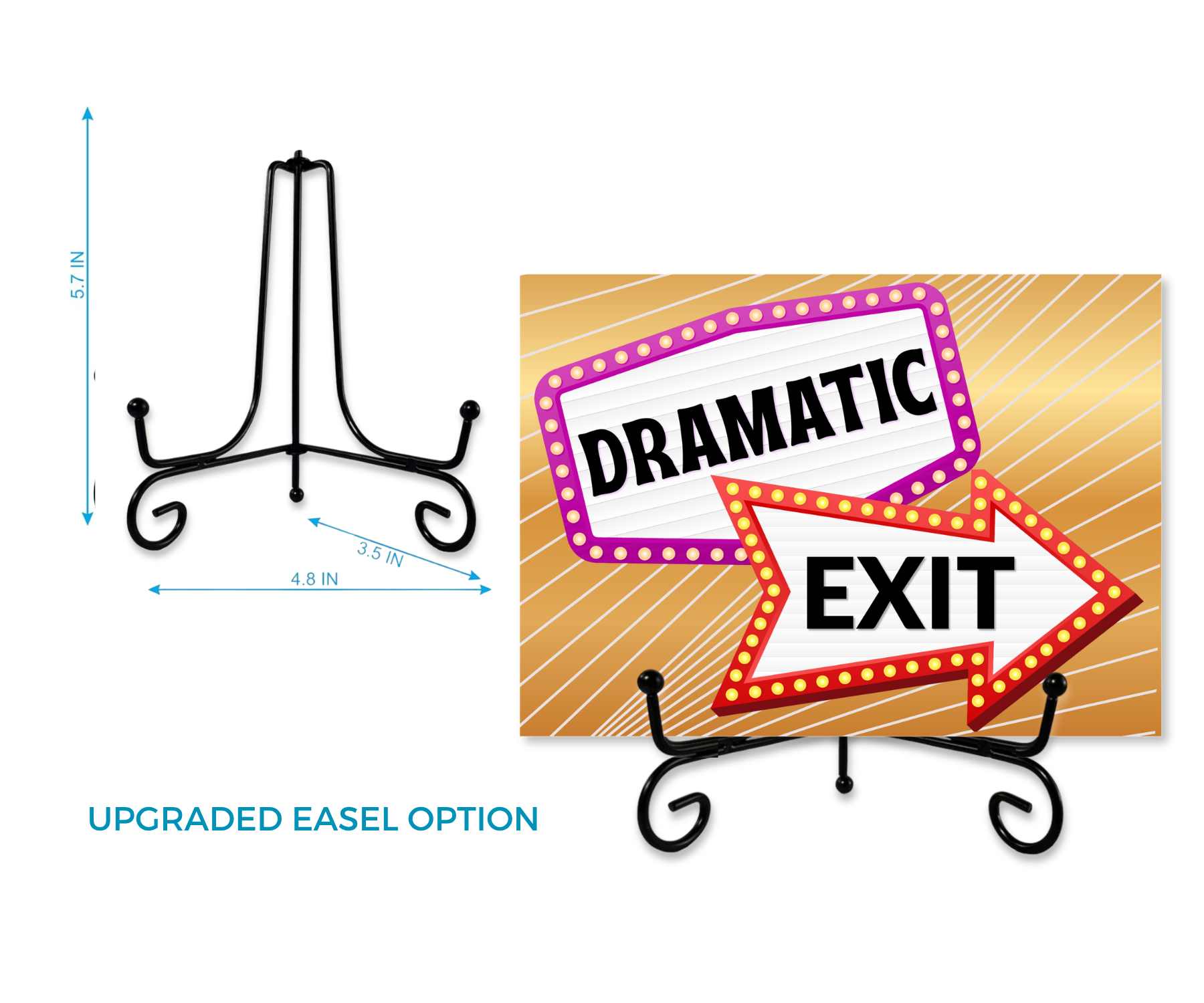 DRAMATIC EXIT MARQUEE CARDSIGN GREETINGS