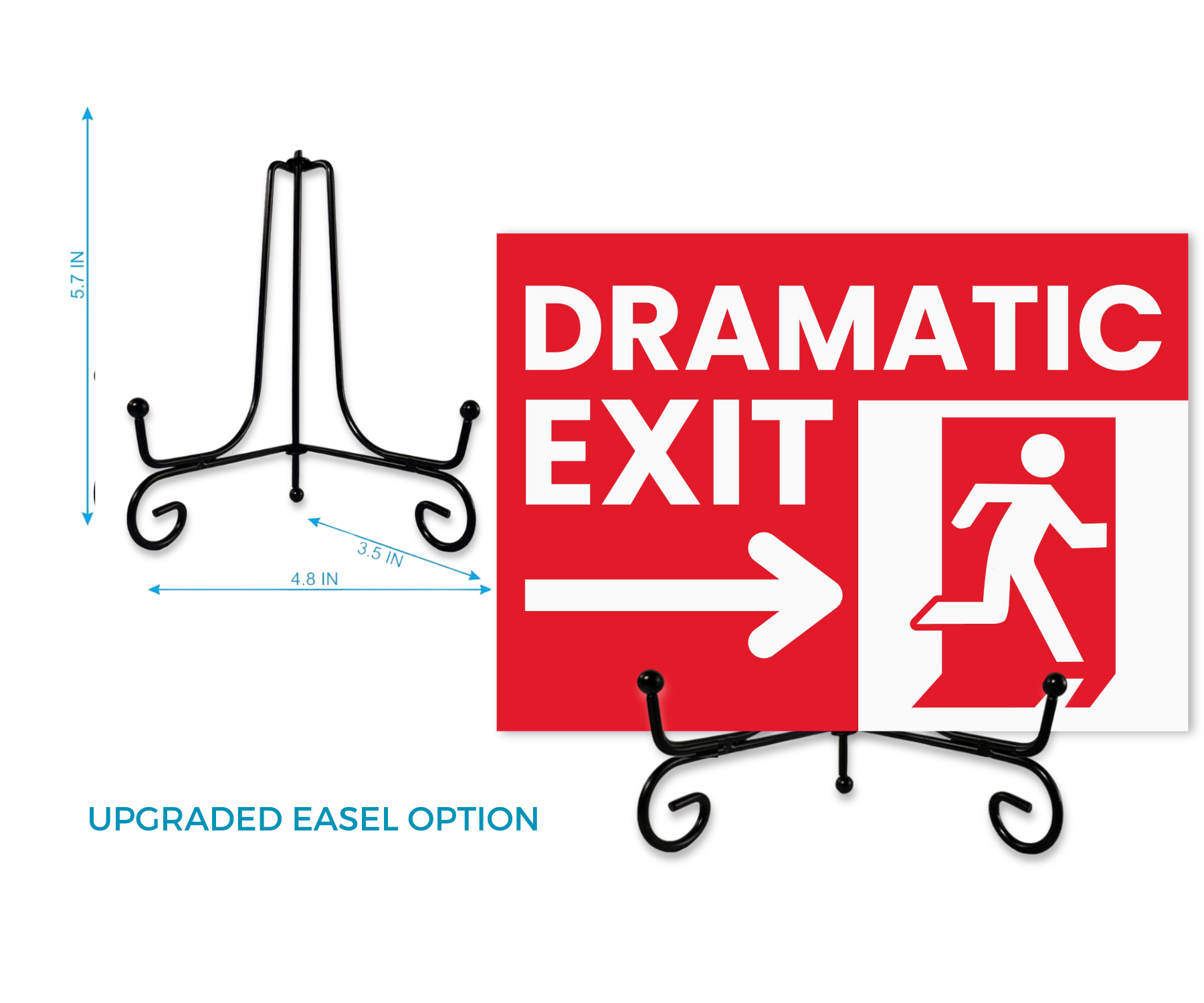 DRAMATIC EXIT CARDSIGN GREETINGS