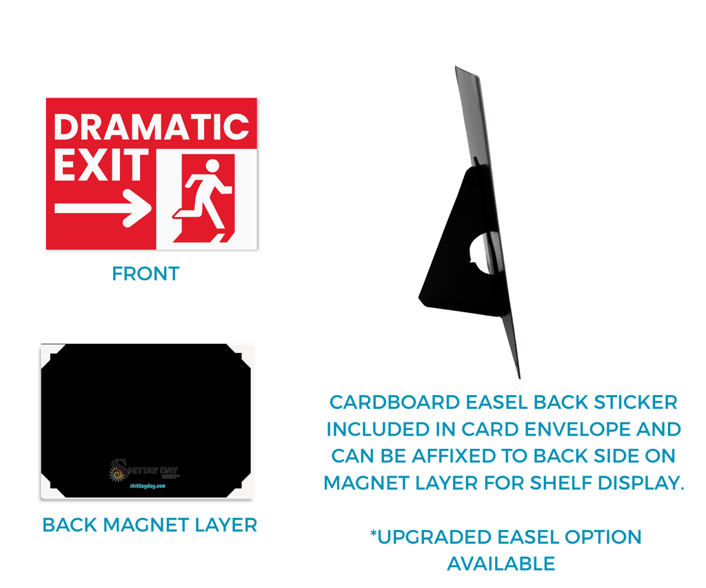 DRAMATIC EXIT CARDSIGN GREETINGS