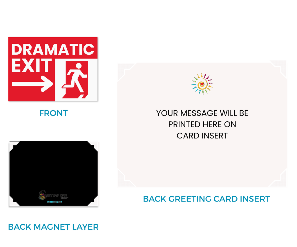 DRAMATIC EXIT CARDSIGN GREETINGS