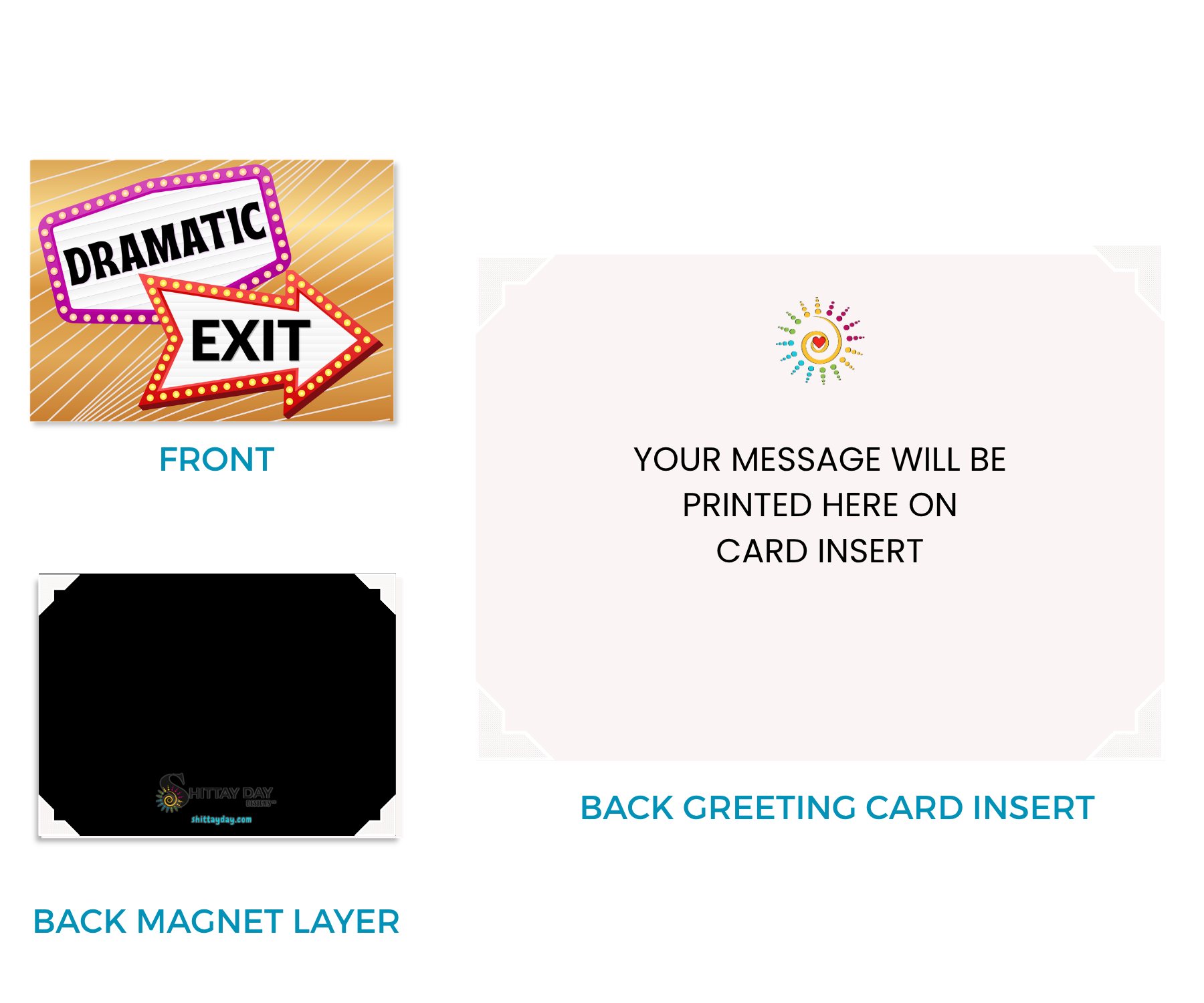 DRAMATIC EXIT MARQUEE CARDSIGN GREETINGS