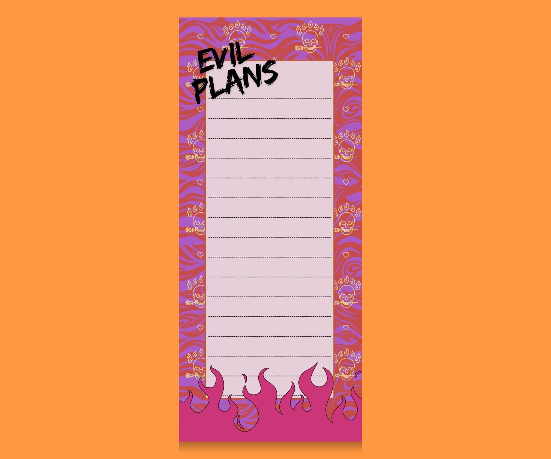 EVIL PLANS FUNNY MAGNETIC NOTEPAD