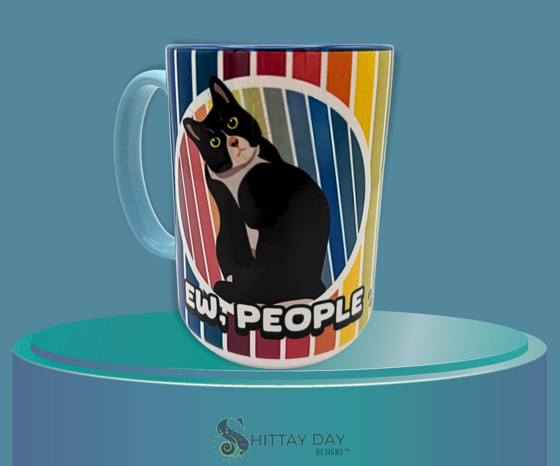 EW, PEOPLE KITTY CERAMIC MUG 15oz