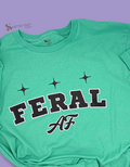 FERAL AF - 100% COTTON T-SHIRT MINT