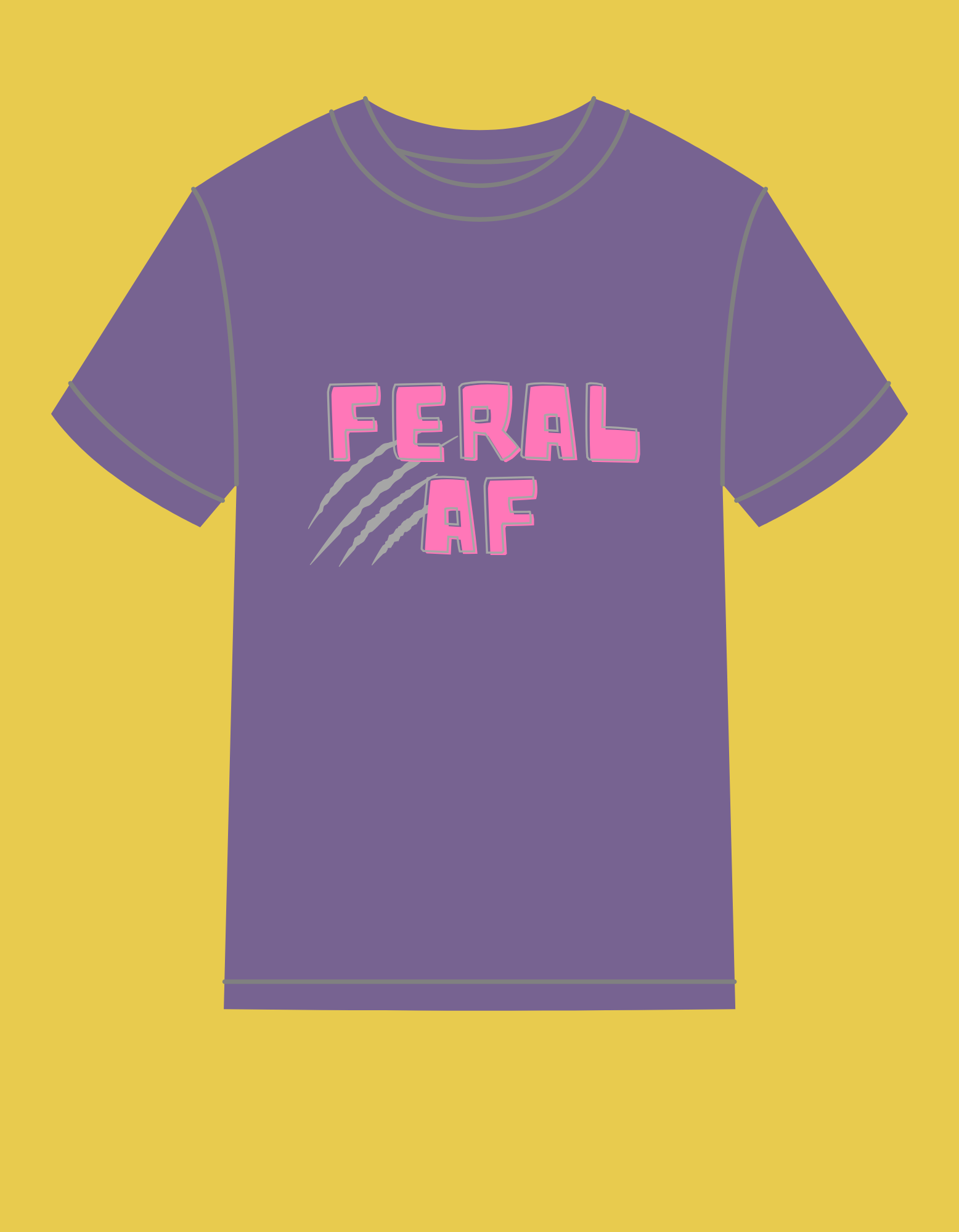 COMING SOON; FEREAL AF - 100% COTTON T-SHIRT PINK