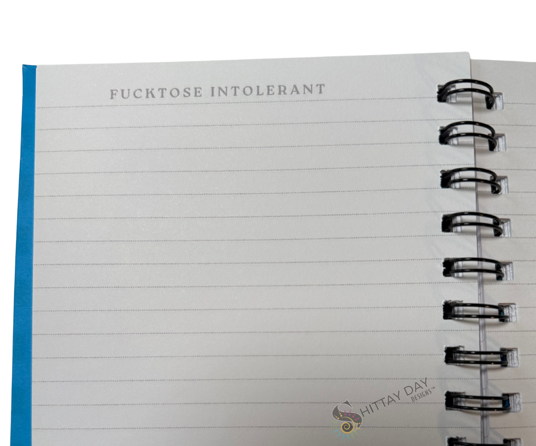 F*CKTOSE INTOLERANT SARCASTIC SWEARY WIRE BOUND JOURNAL