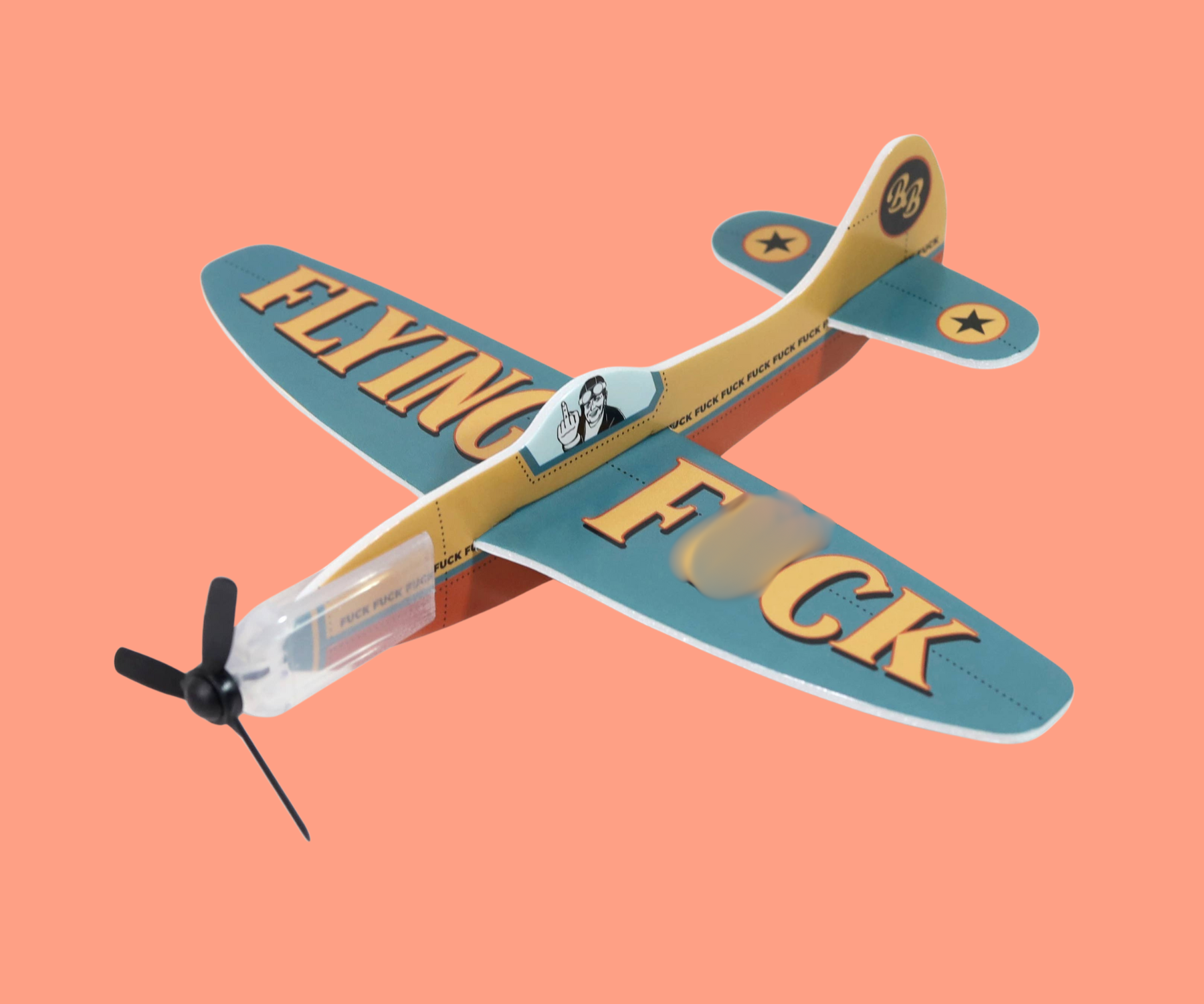 FLYING F*CK FOAM GLIDER  Novelty Toy Funny Gag Gift