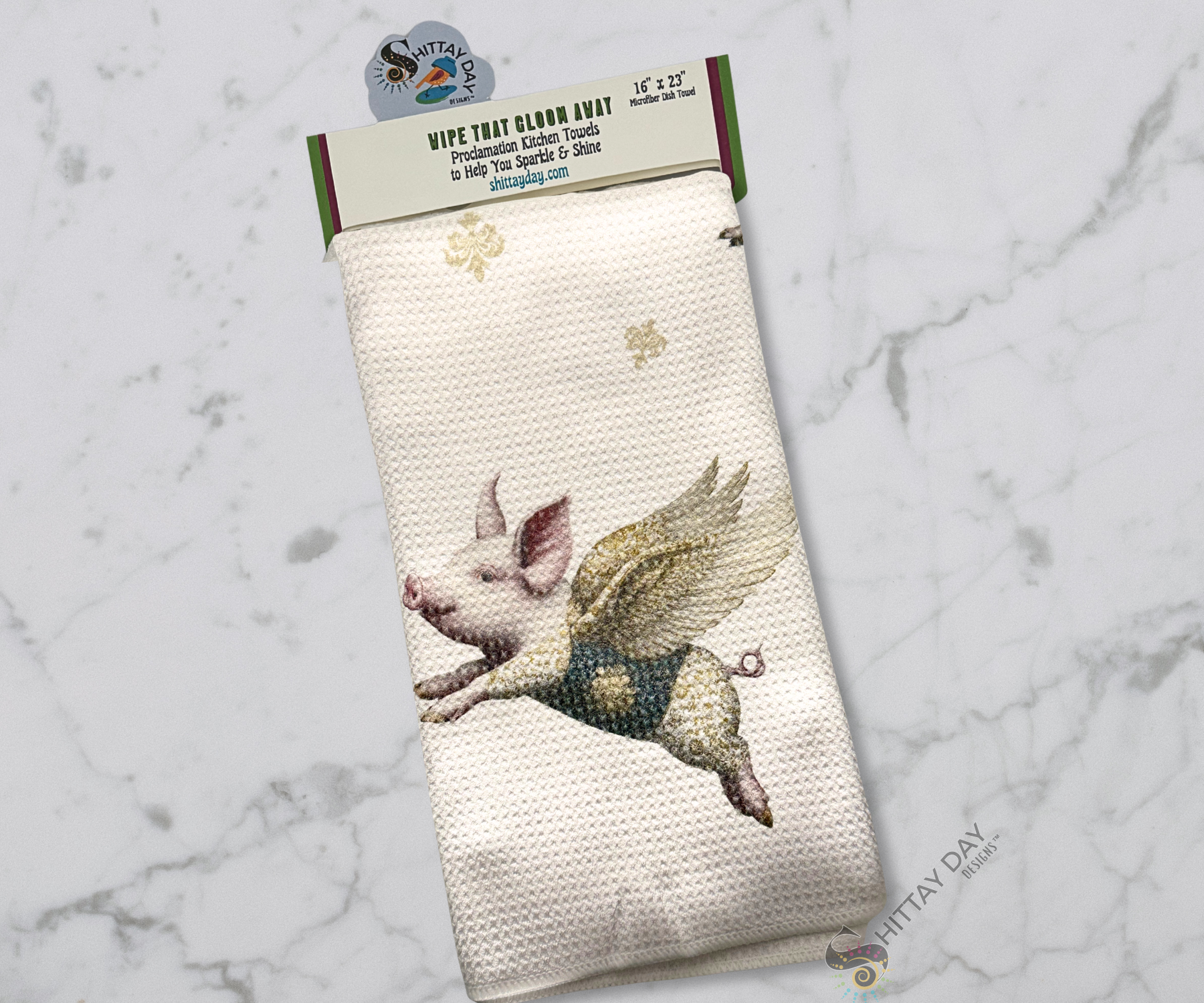 THE PIGS ARE FLYING PROCLAMATION KITCHEN / HAND TOWEL