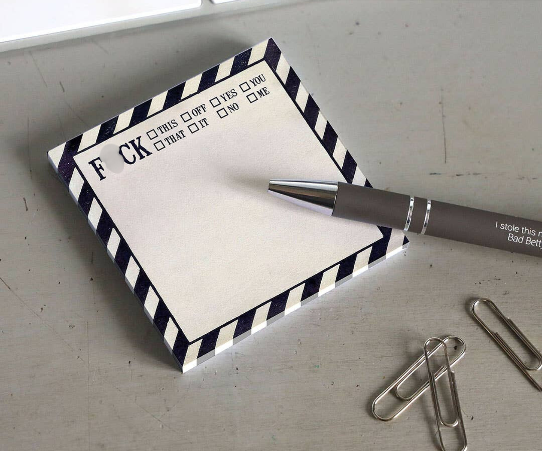 F*CK THIS, THAT, OFF FUNNY SARCASTIC STICKY NOTE PAD