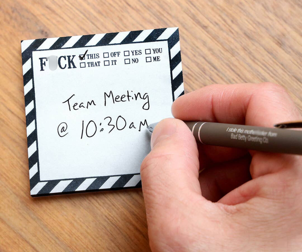 F*CK THIS, THAT, OFF FUNNY SARCASTIC STICKY NOTE PAD