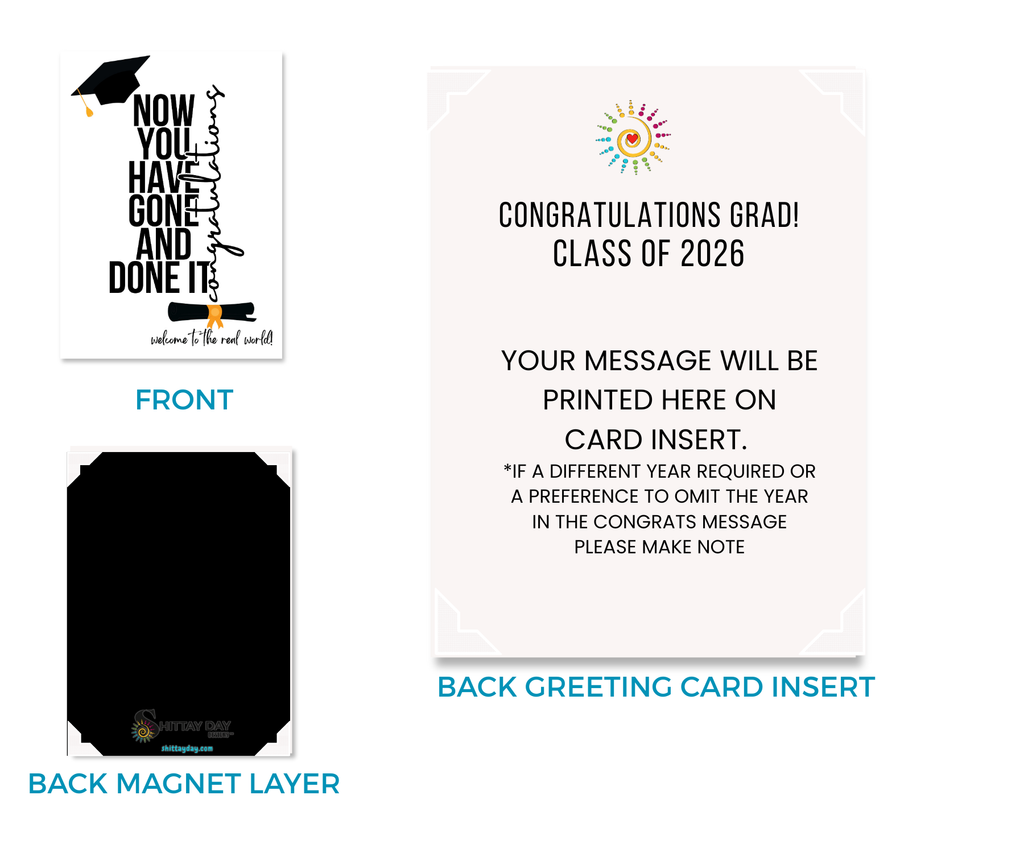 GRADUATION - NOW YOU'VE GONE AND DONE IT CARDSIGN GREETINGS