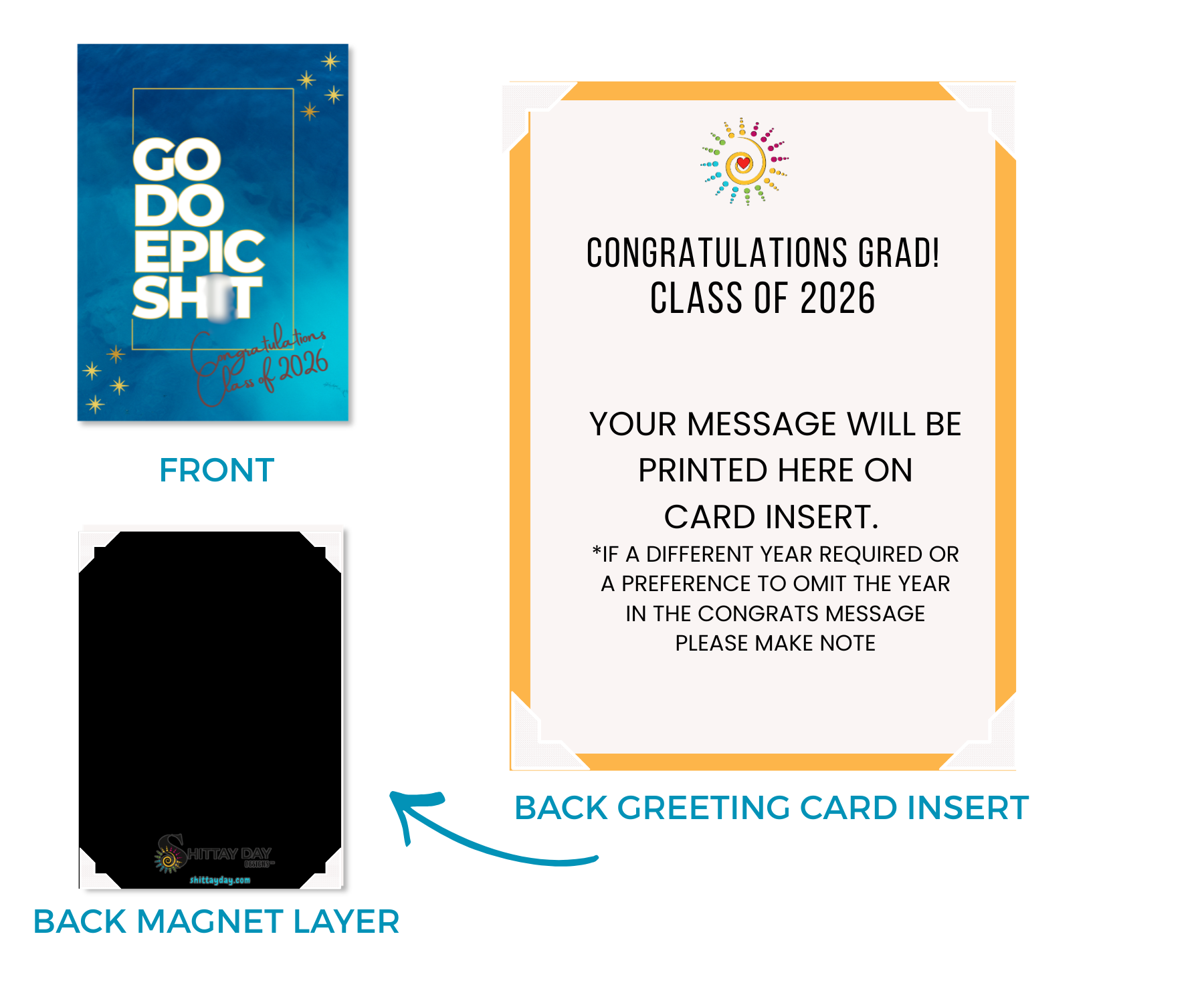 GRADUATION - GO DO EPIC SHIT CARDSIGN GREETINGS