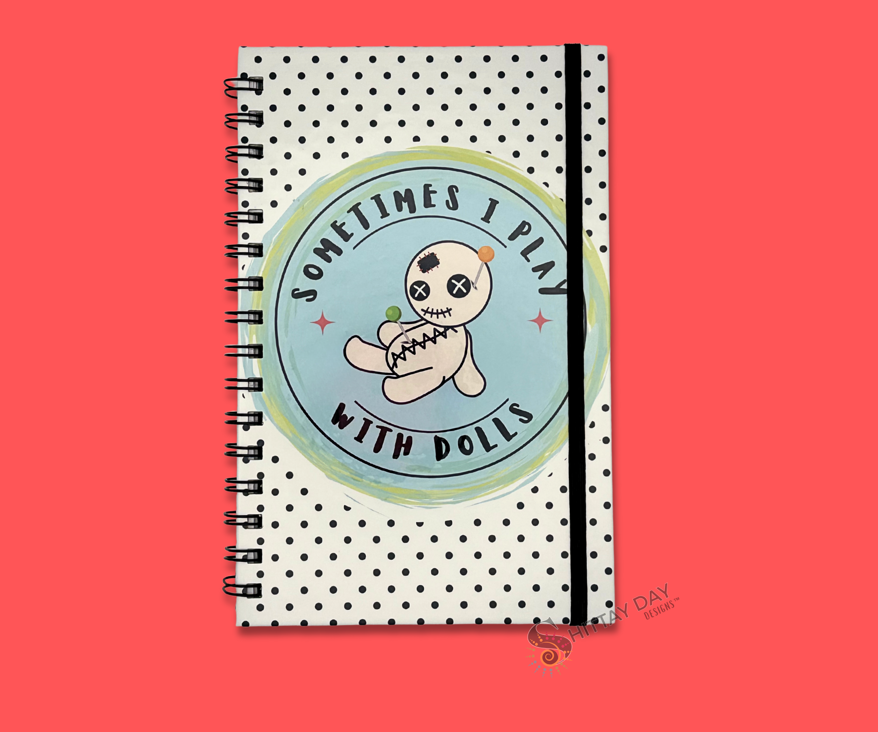VOODOO DOLL FUNNY SARCASTIC WIRE BOUND LINED JOURNAL