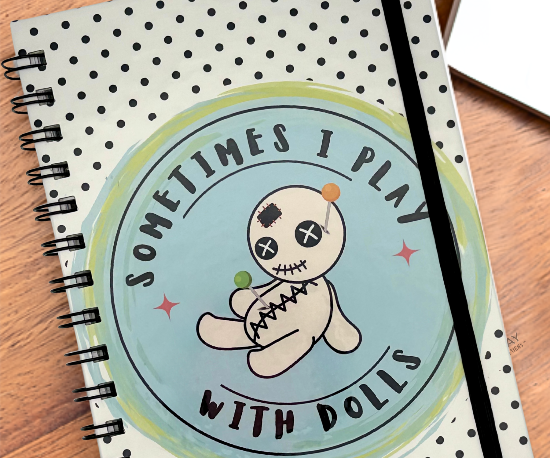 VOODOO DOLL FUNNY SARCASTIC WIRE BOUND LINED JOURNAL