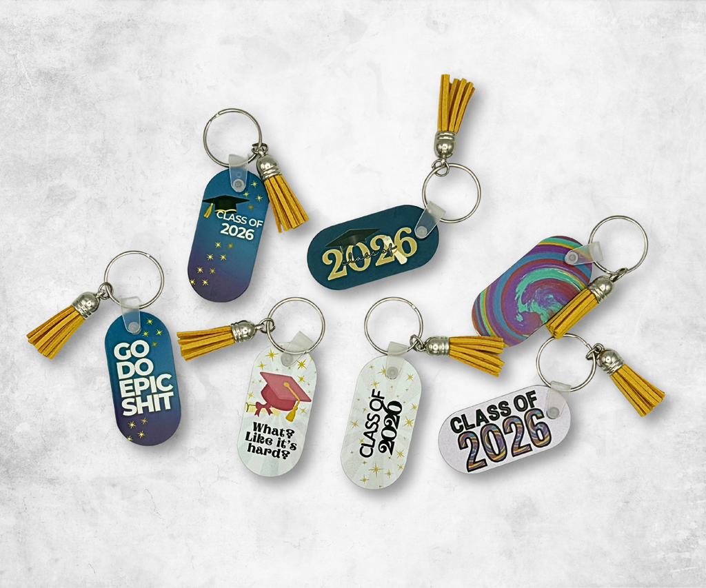 TIE DYE CLASS OF 2026 LIGHT WEIGHT METAL KEYCHAIN