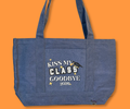 KISS MY CLASS - GRAD 2026 - CANVAS POCKET TOTE - DENIM BLUE