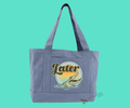 LATER GATOR - DENIM BLUE 100% COTTON CANVAS POCKET TOTE
