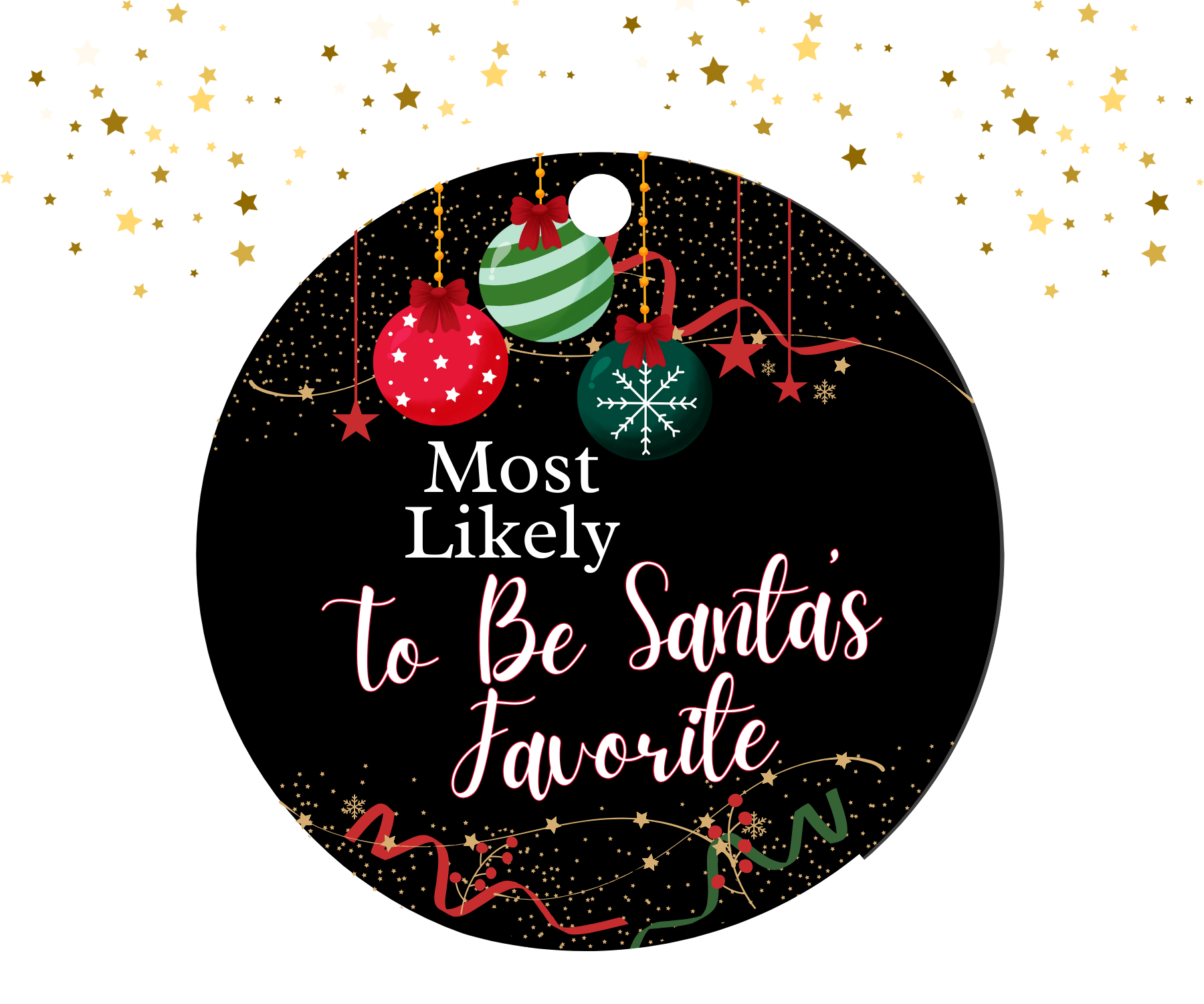 TO BE SANTA’S FAVORITE; MOST LIKELY CHRISTMAS ORNAMENT 2025