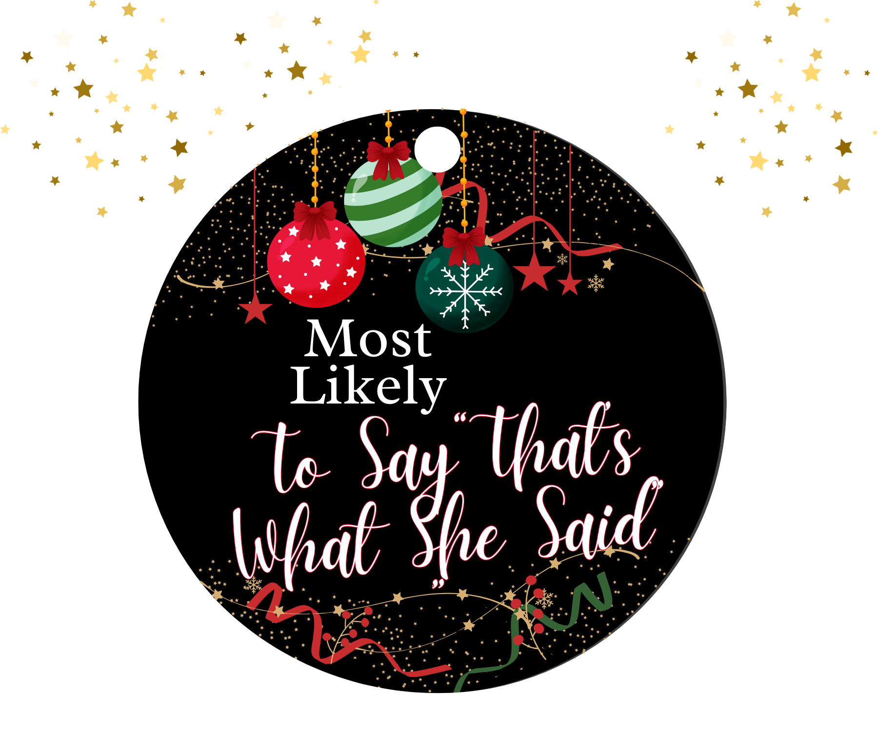 TO SAY THAT'S WHAT SHE SAID; MOST LIKELY CHRISTMAS ORNAMENT 2025