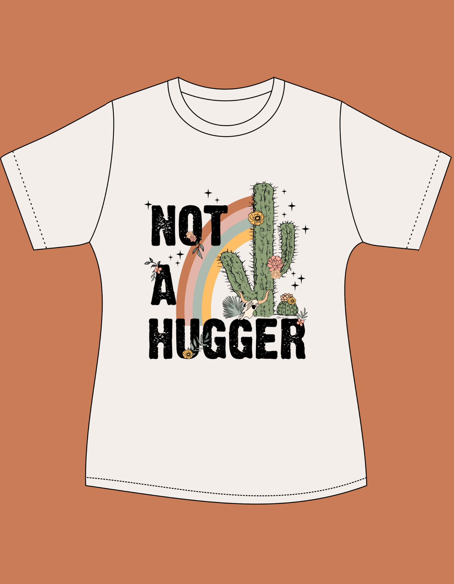 COMING SOON! NOT A HUGGER- 100% COTTON T-SHIRT