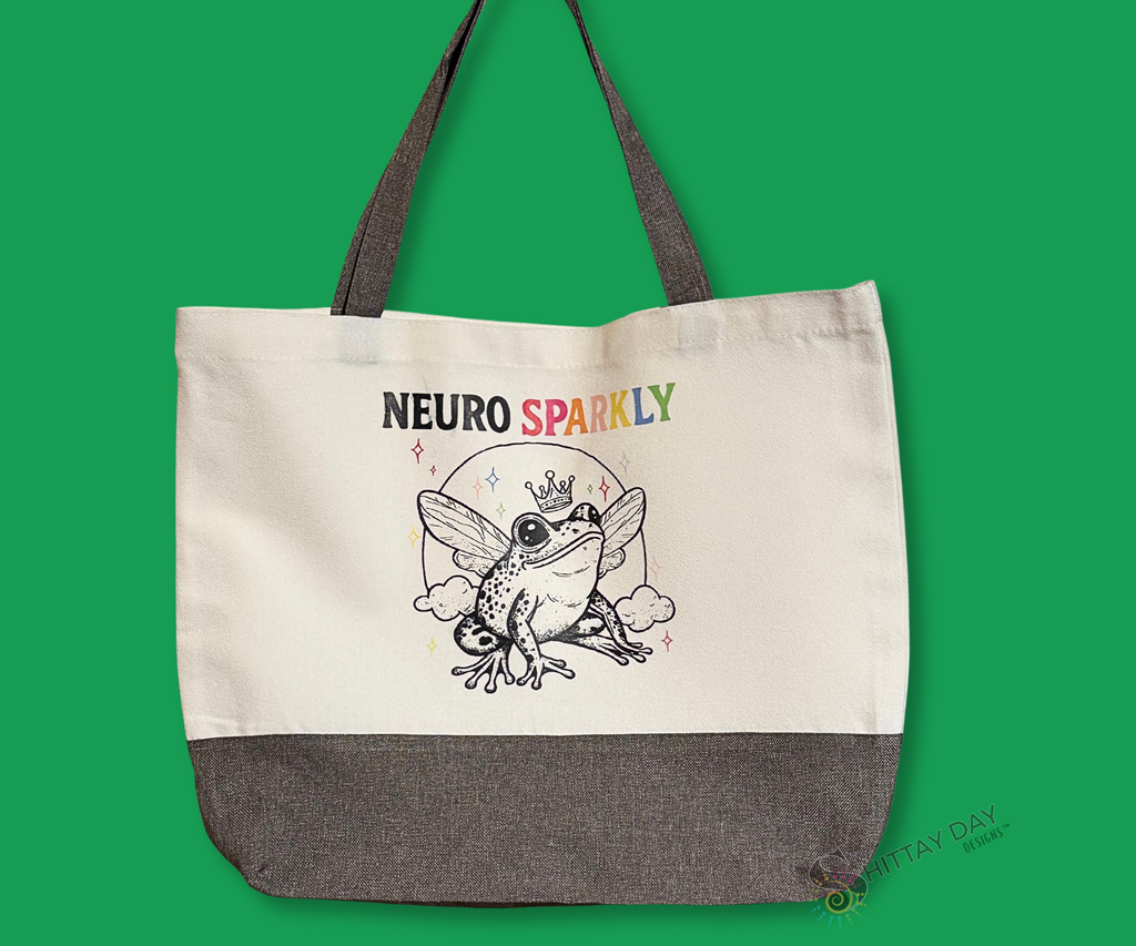 NEURO SPARKLY LARGE TWO TONE MARKET TOTE