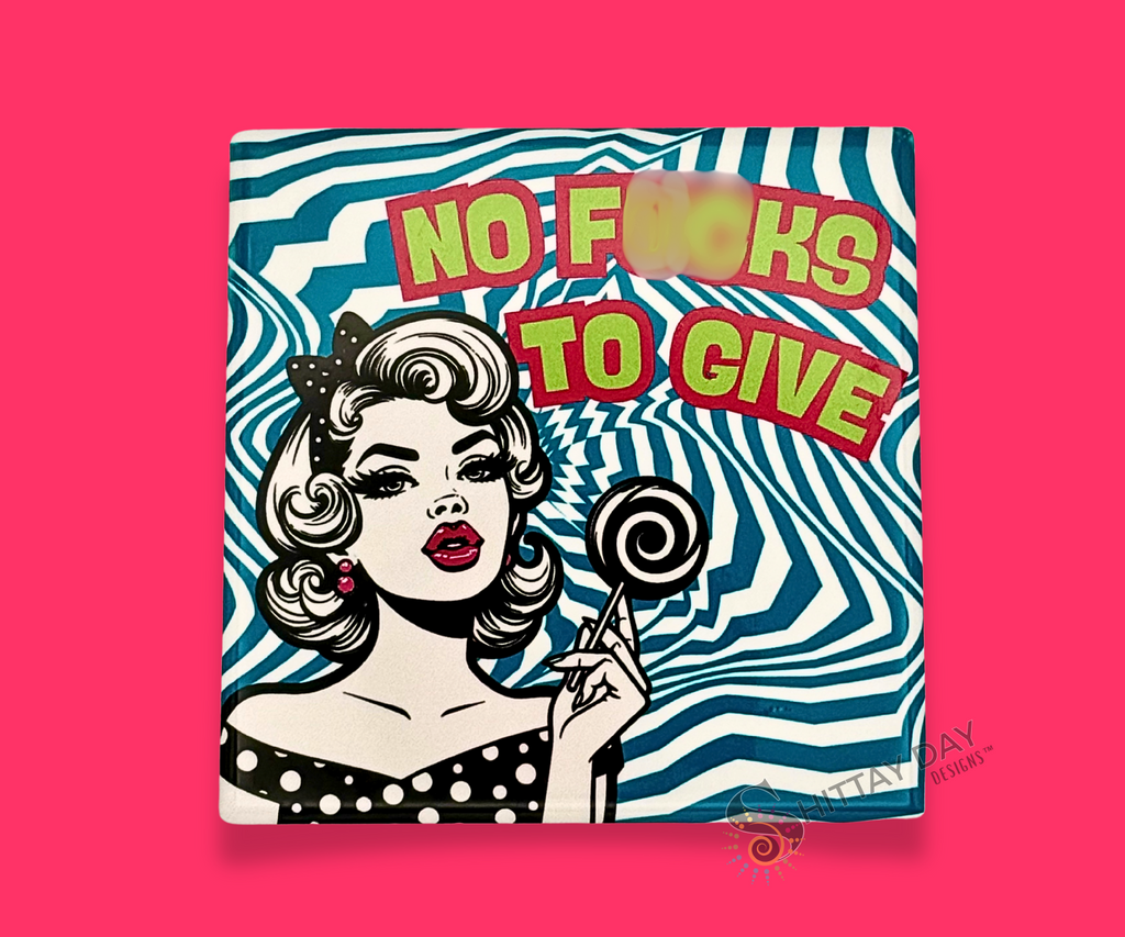 NONE TO GIVE CERAMIC COASTER