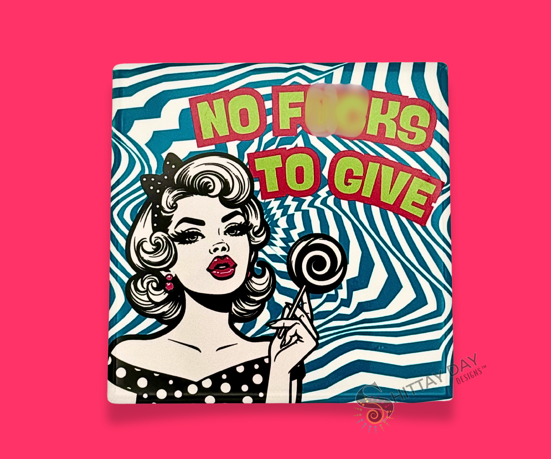 NONE TO GIVE CERAMIC COASTER