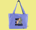 NOT A HUGGER- PERIWINKLE BLUE 100% COTTON CANVAS POCKET TOTE