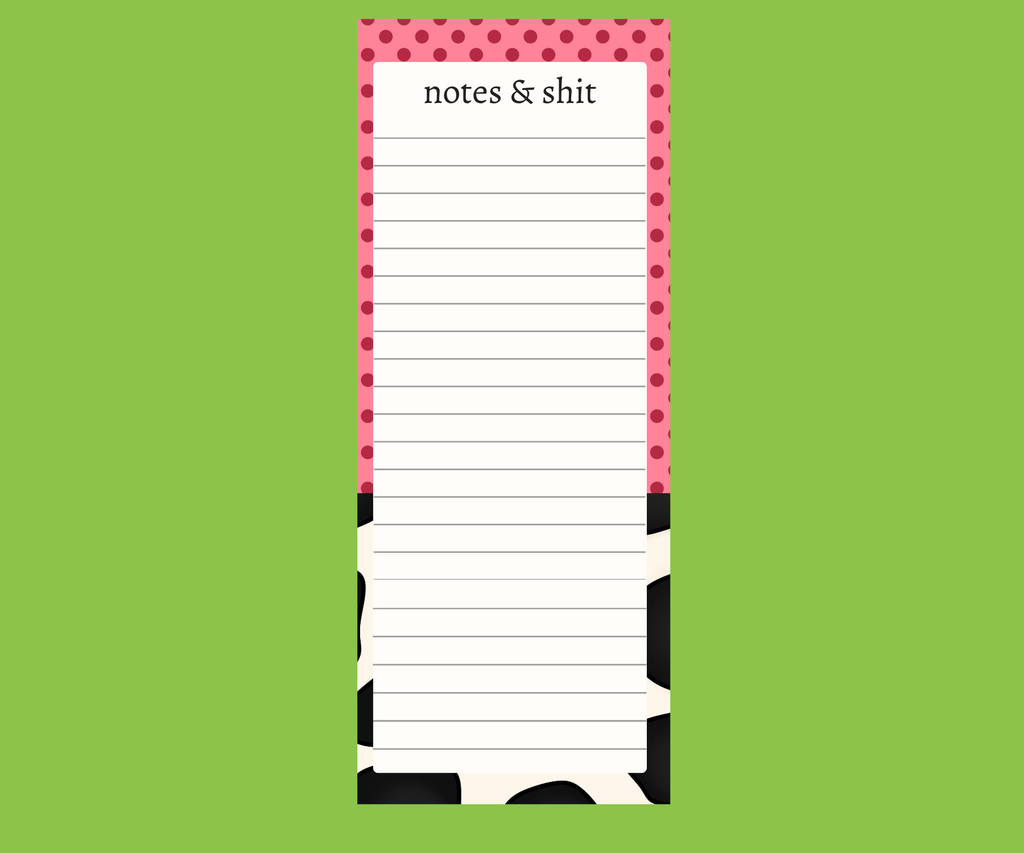 NOTES & SH*T FUNNY SARCASTIC MAGNETIC NOTEPAD