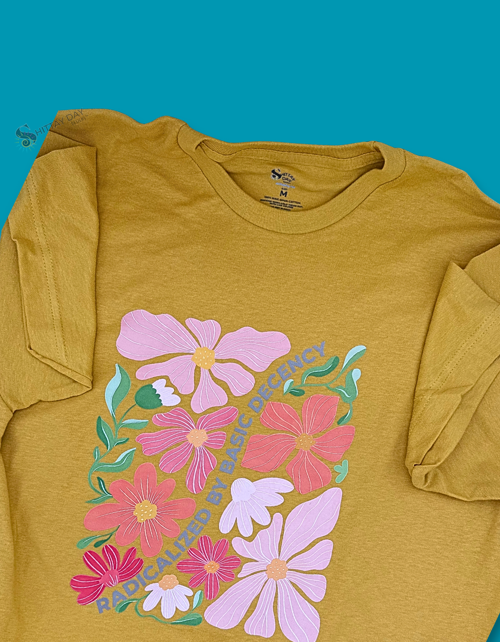 RADICALIZED BY BASIC DECENCY 100% COTTON SASSY T-SHIRT COLOR GINGER