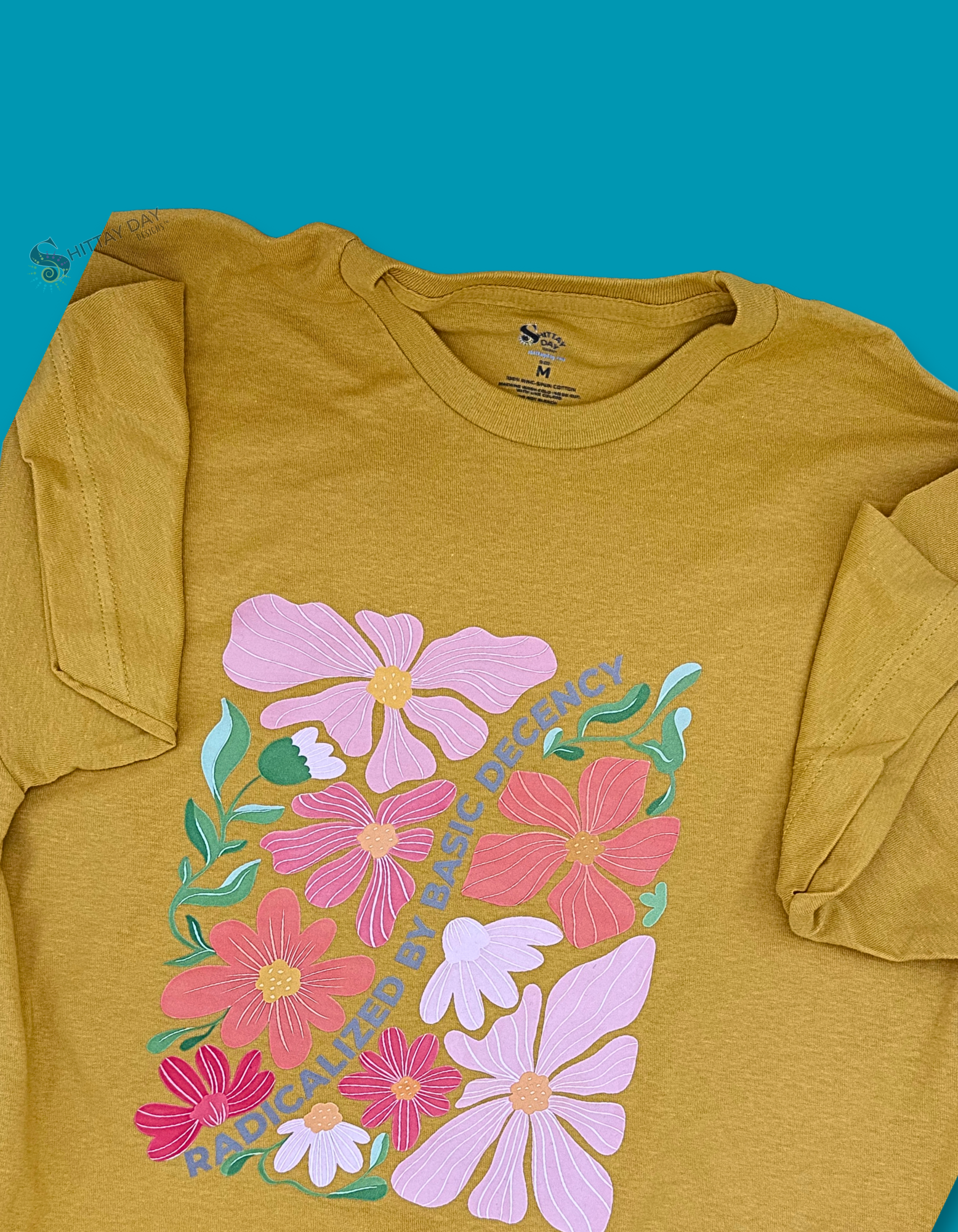 RADICALIZED BY BASIC DECENCY 100% COTTON SASSY T-SHIRT COLOR GINGER