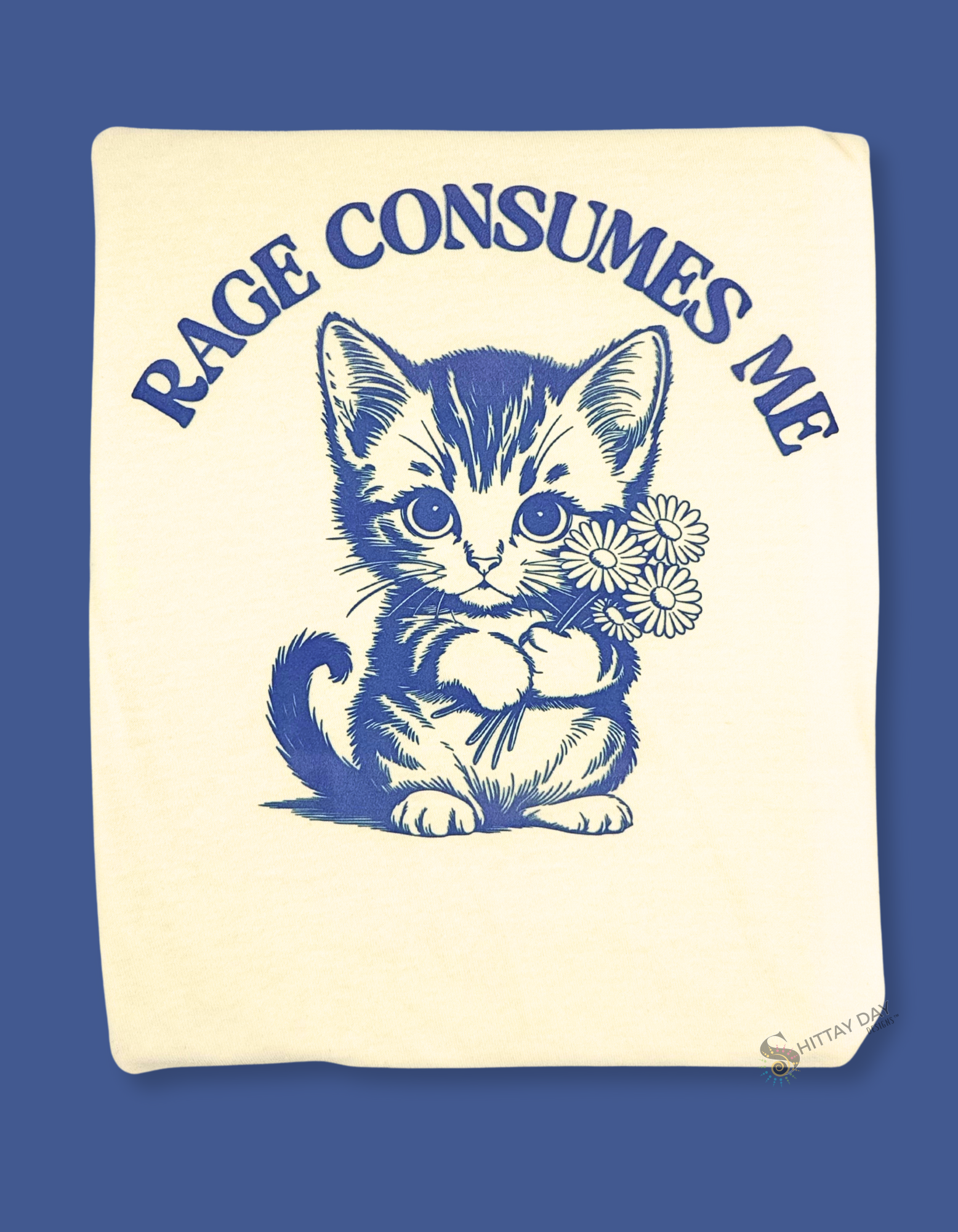 RAGE CONSUMES ME - VINTAGE INSPIRED 100% COTTON T-SHIRT COLOR NATURAL