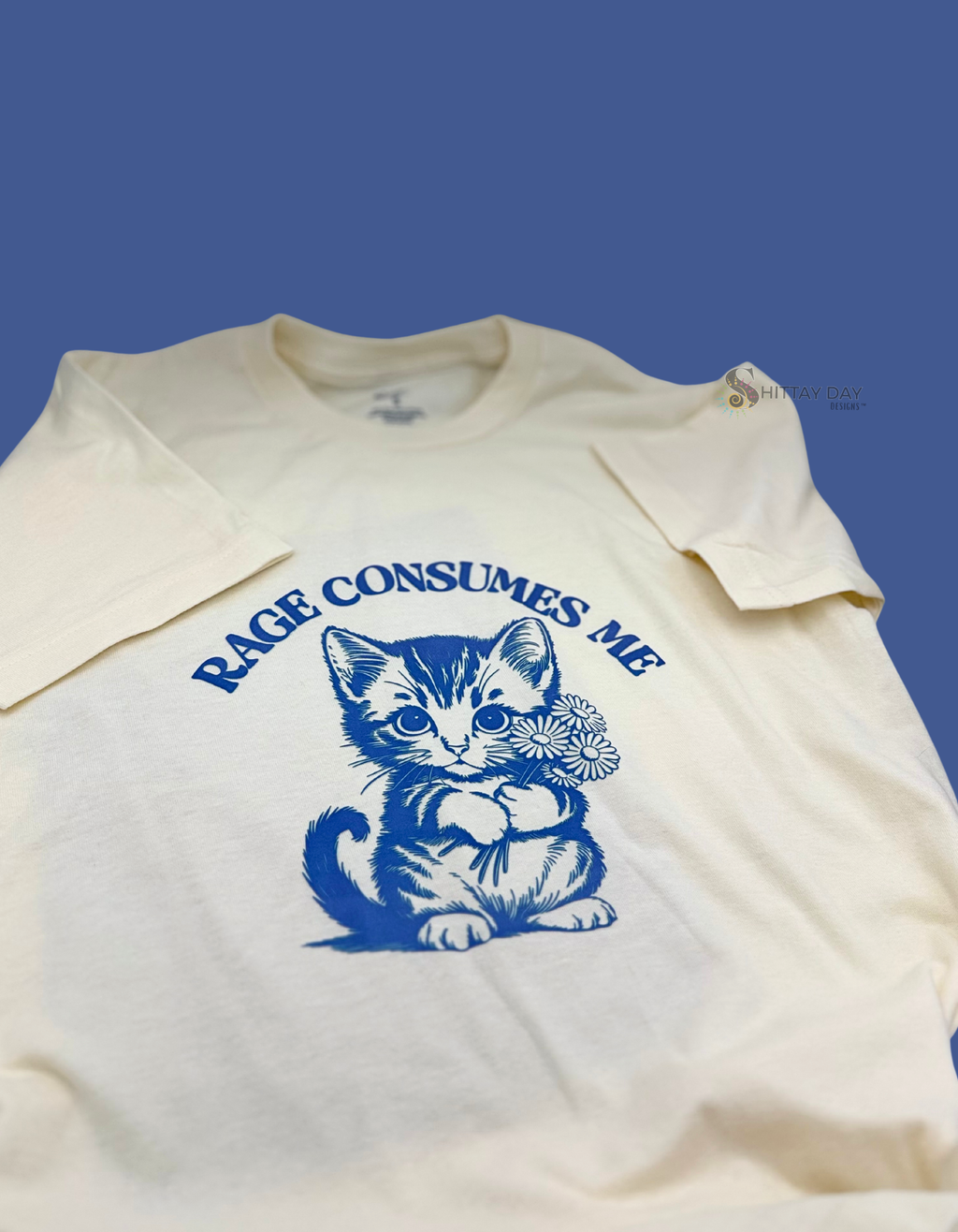 RAGE CONSUMES ME - VINTAGE INSPIRED 100% COTTON T-SHIRT COLOR NATURAL