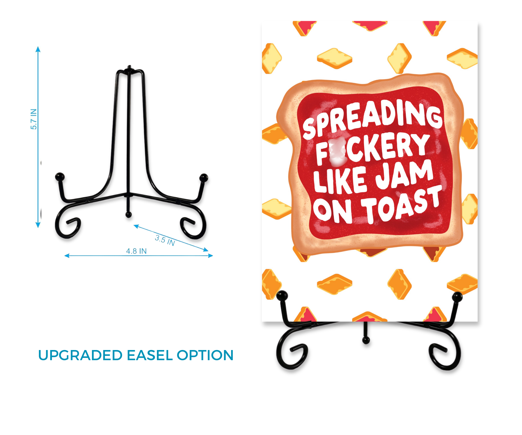 SPREADING  F*CKERY LIKE JAM ON TOAST CARDSIGN GREETINGS