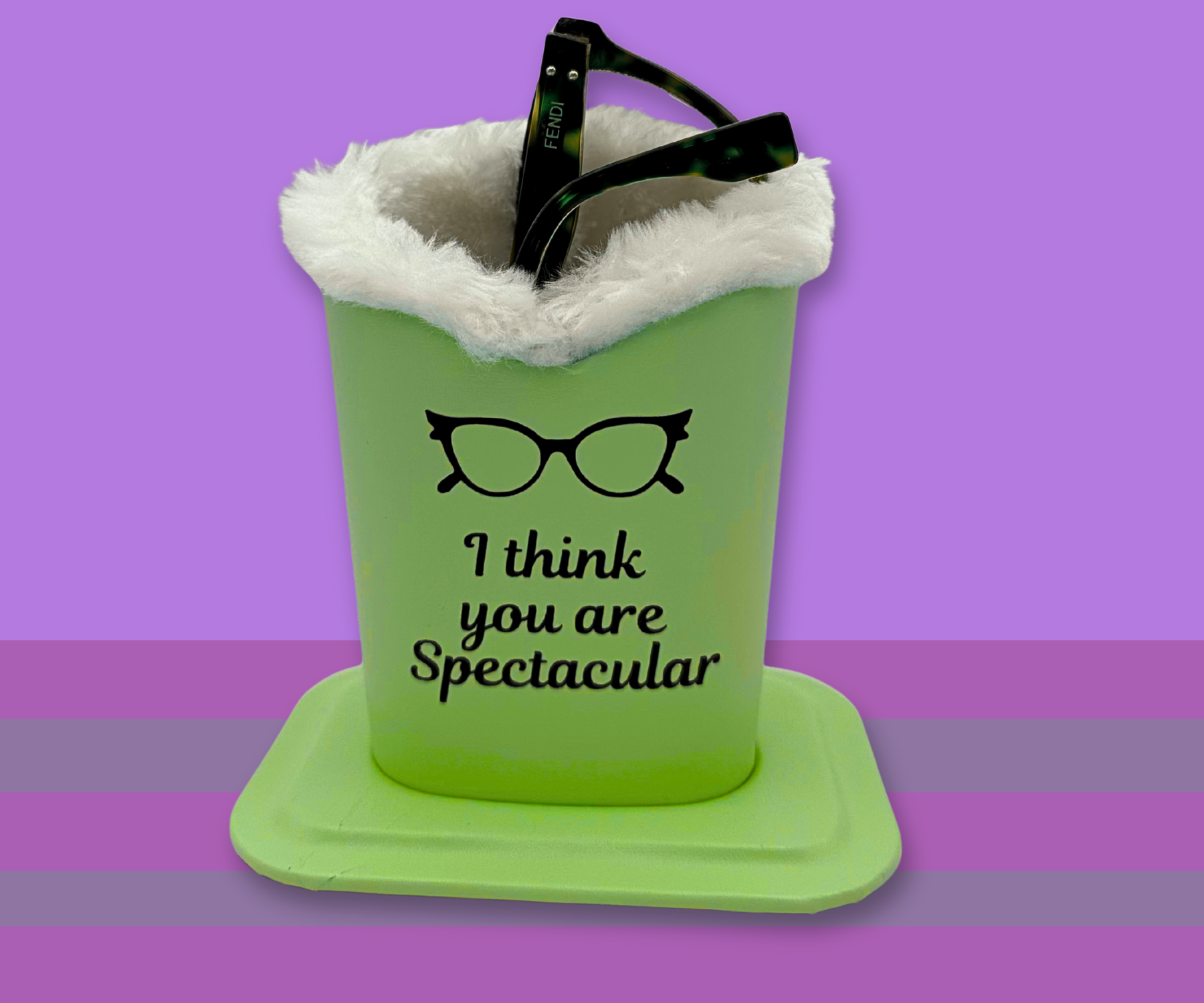 'I THINK YOU ARE SPECTACULAR' FUNNY AND CONVENIENT EYEGLASSES HOLDER, FOR DESK, NIGHTSTAND, COUNTER