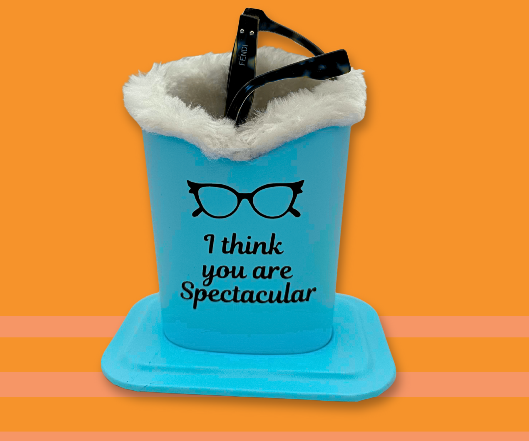 'I THINK YOU ARE SPECTACULAR' FUNNY AND CONVENIENT EYEGLASSES HOLDER, FOR DESK, NIGHTSTAND, COUNTER