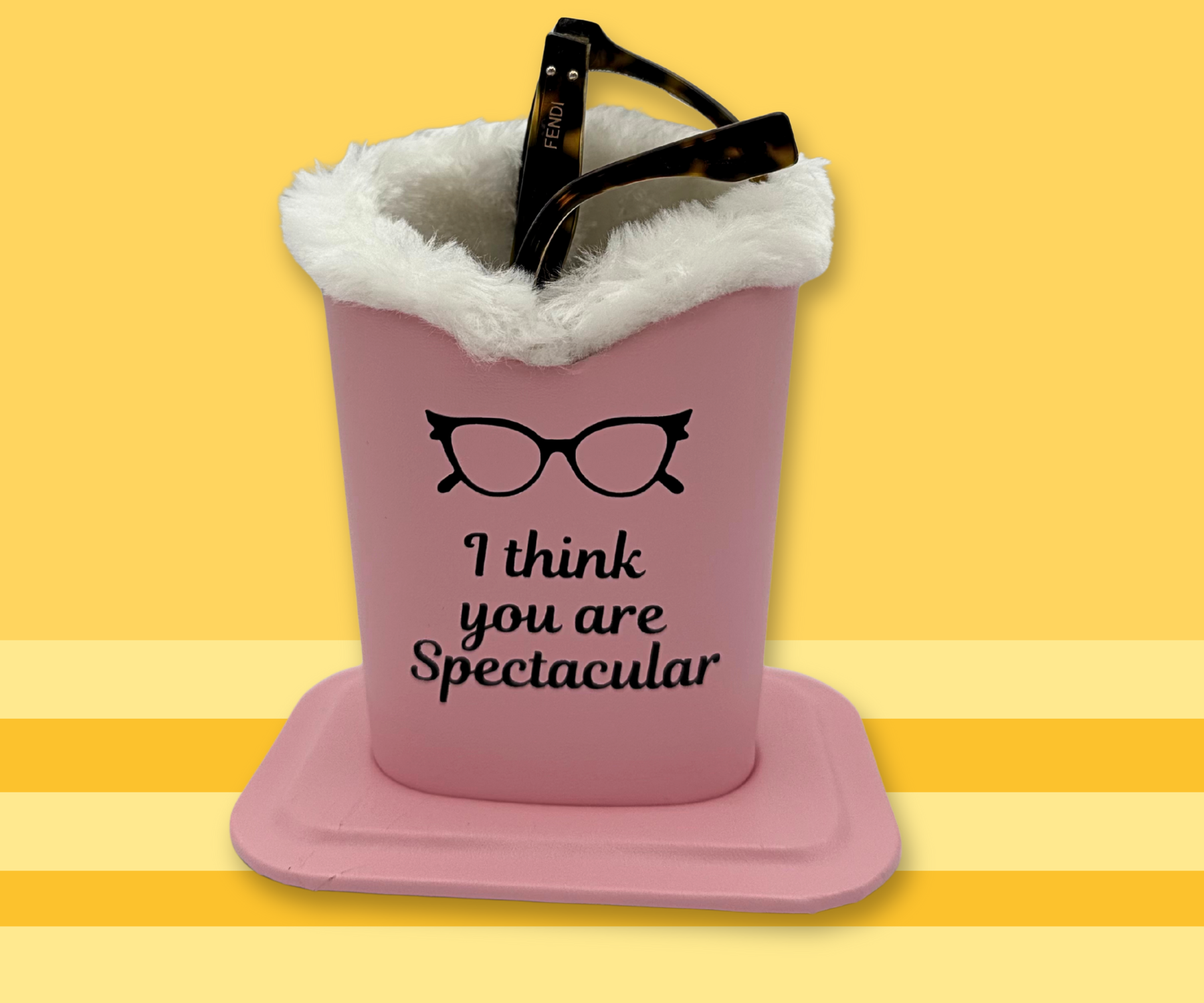 'I THINK YOU ARE SPECTACULAR' FUNNY AND CONVENIENT EYEGLASSES HOLDER, FOR DESK, NIGHTSTAND, COUNTER
