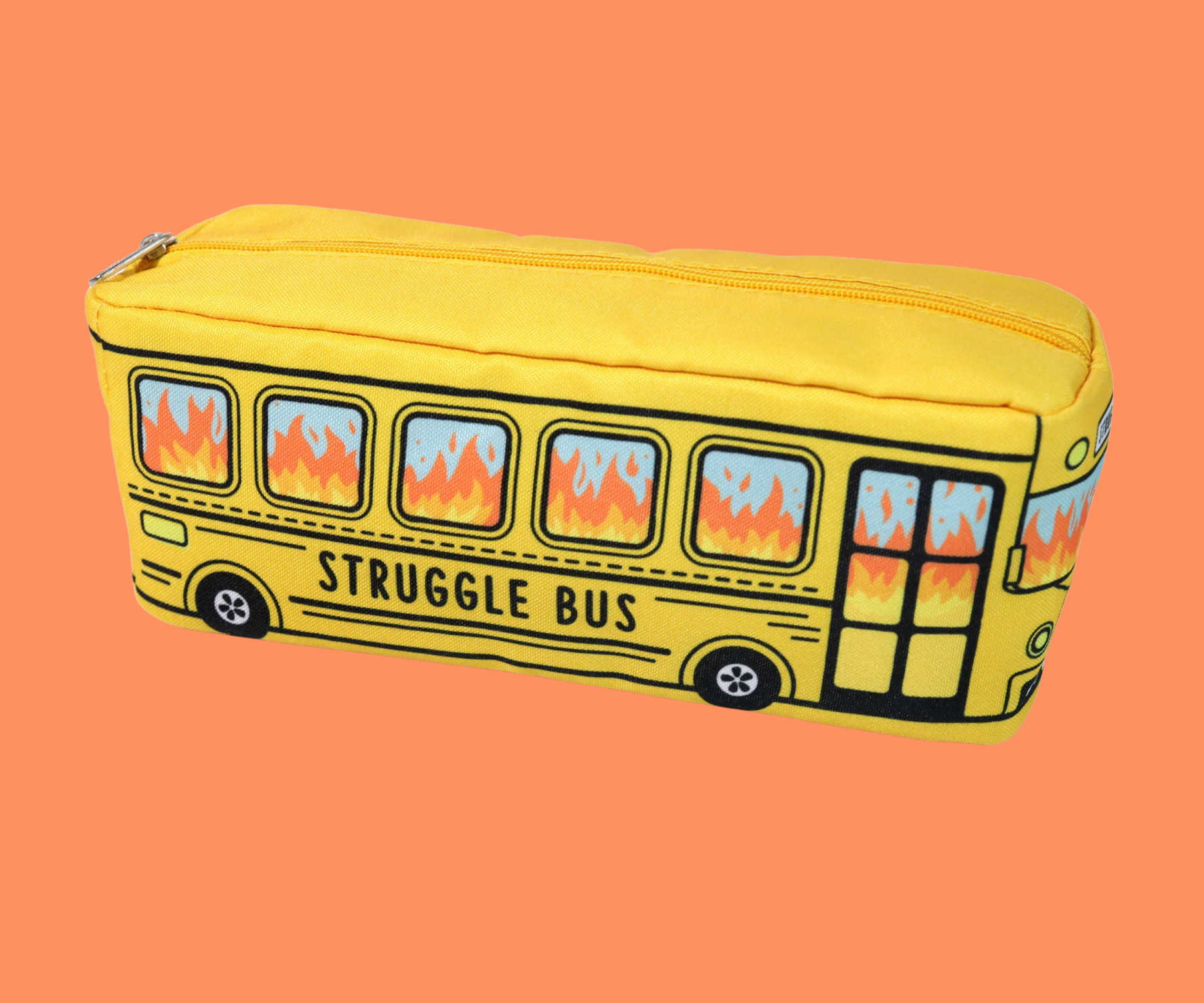 STRUGGLE BUS FUNNY ZIPPER POUCH