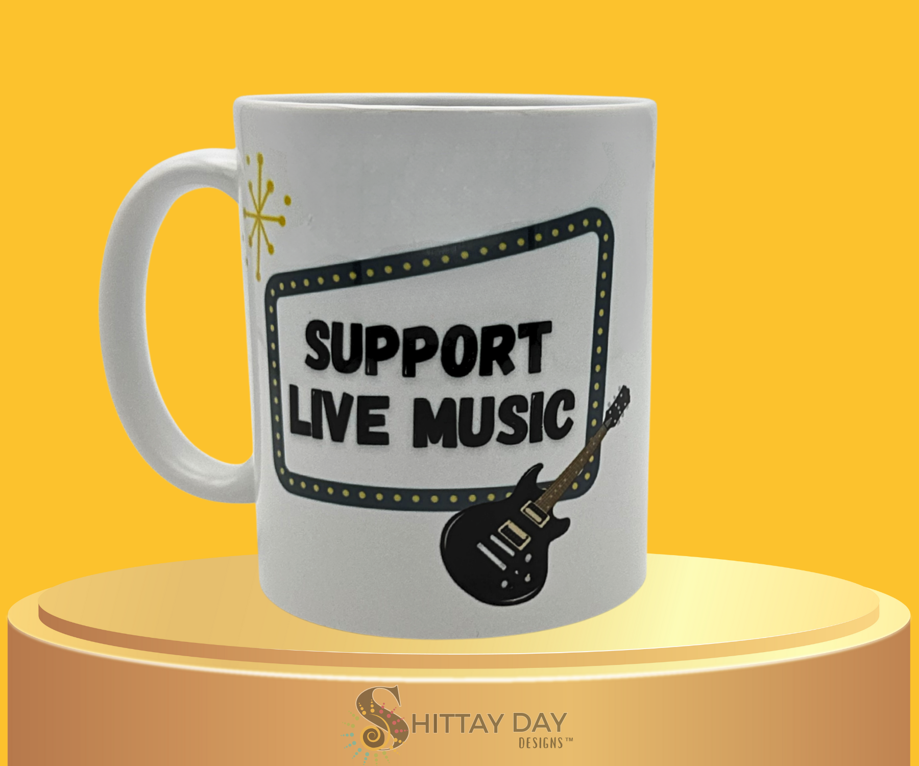 SUPPORT LIVE MUSIC CERAMIC MUG