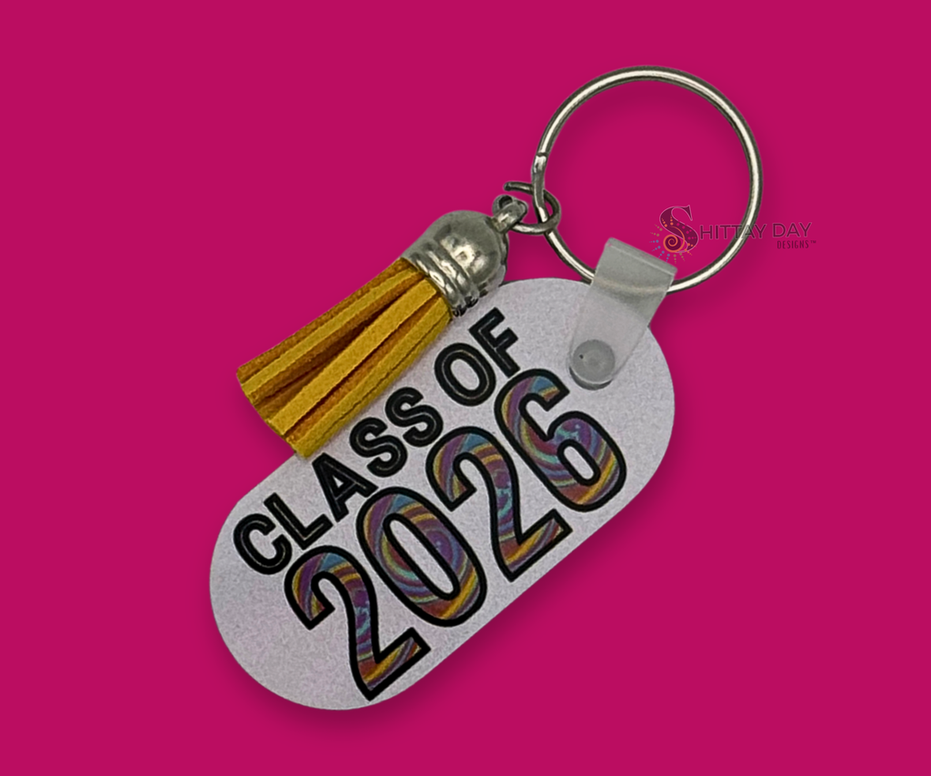 TIE DYE CLASS OF 2026 LIGHT WEIGHT METAL KEYCHAIN